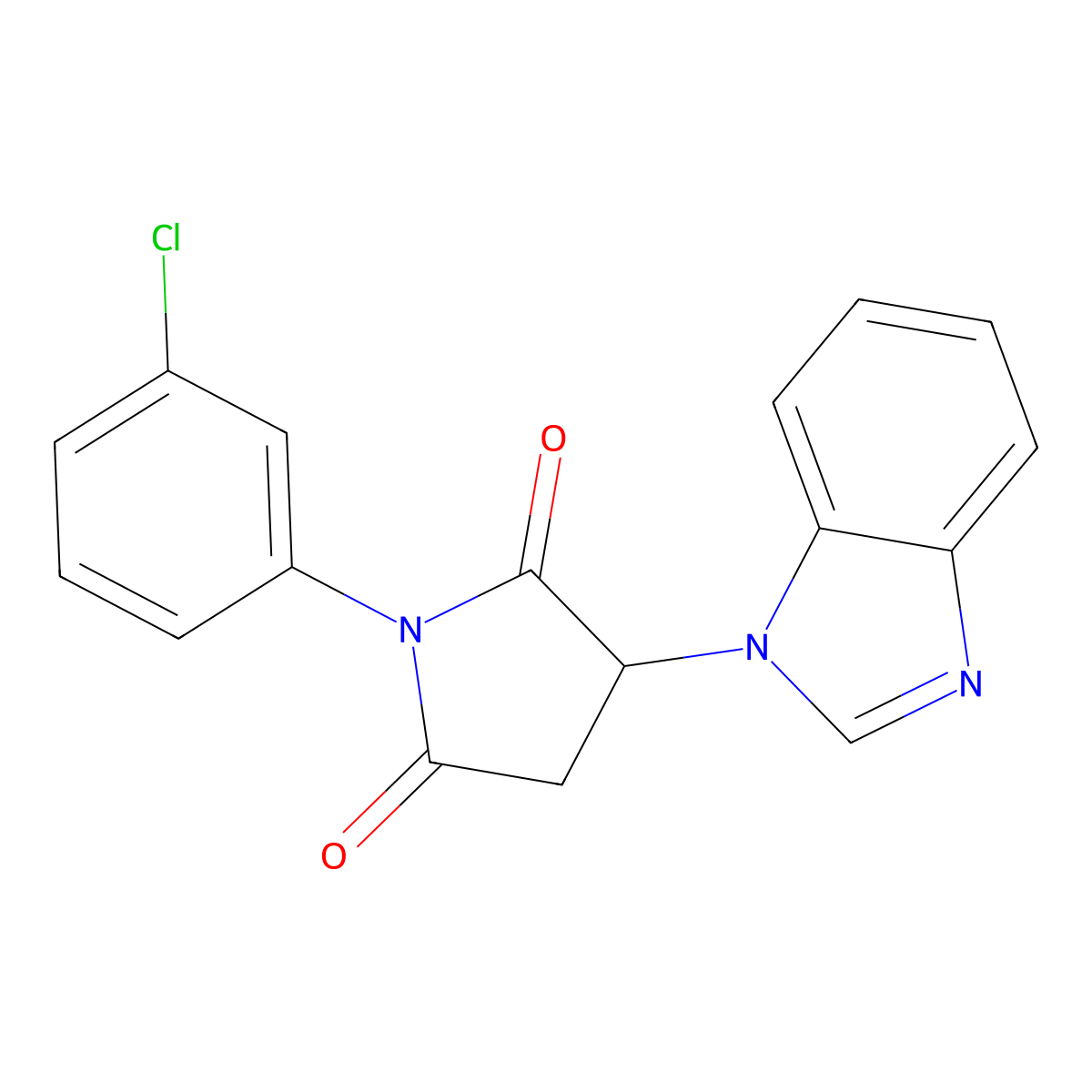 3-(Benzimidazol-1-yl)-1-(3-chlorophenyl)pyrrolidine-2,5-dione molecular structure, CAS 331422-86-7