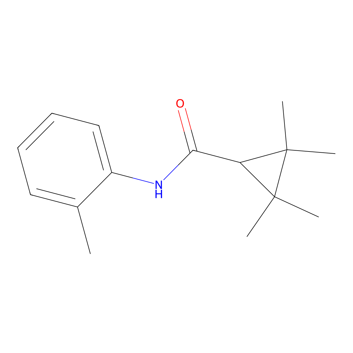 2,2,3,3-tetramethyl-N-(2-methylphenyl)cyclopropanecarboxamide molecular structure, CAS 331423-47-3