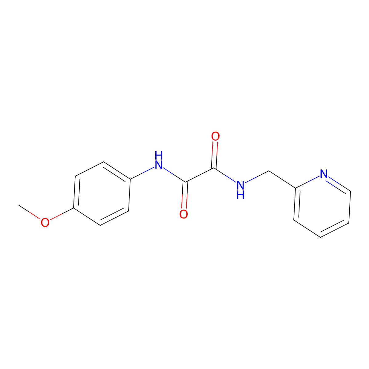 N'-(4-methoxyphenyl)-N-(pyridin-2-ylmethyl)oxamide molecular structure, CAS 331426-60-9