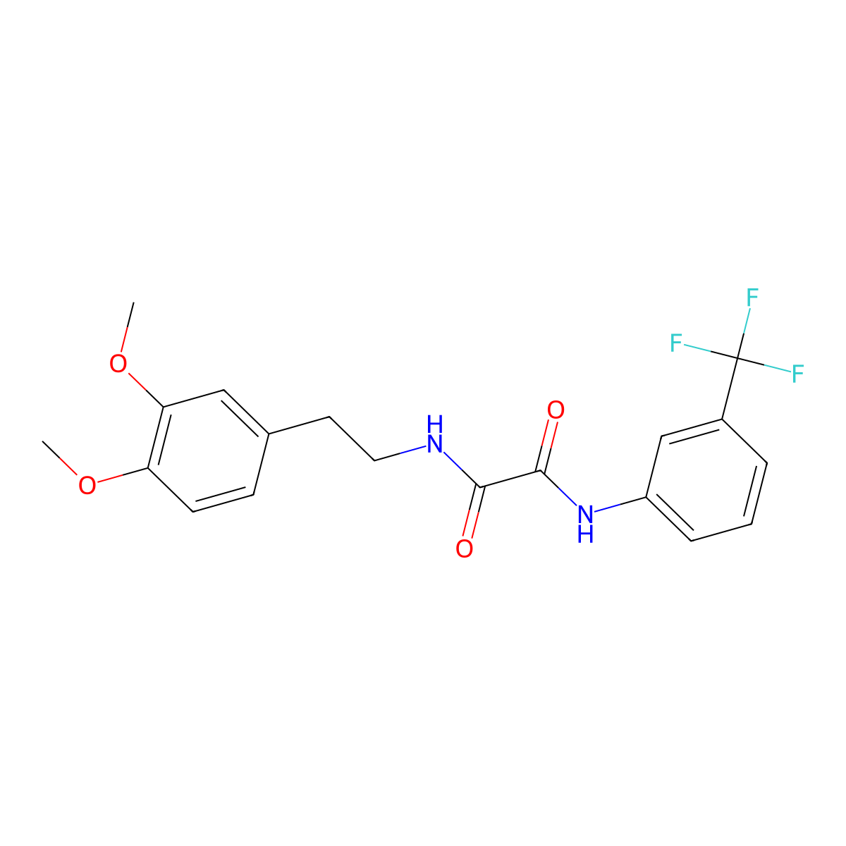N1-(3,4-dimethoxyphenethyl)-N2-(3-(trifluoromethyl)phenyl)oxalamide molecular structure, CAS 331426-65-4
