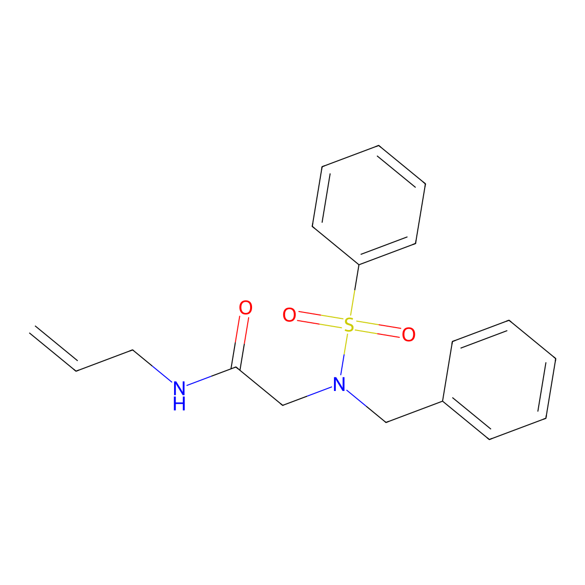 N-Allyl-2-(benzenesulfonyl-benzyl-amino)-acetamide molecular structure, CAS 331426-77-8