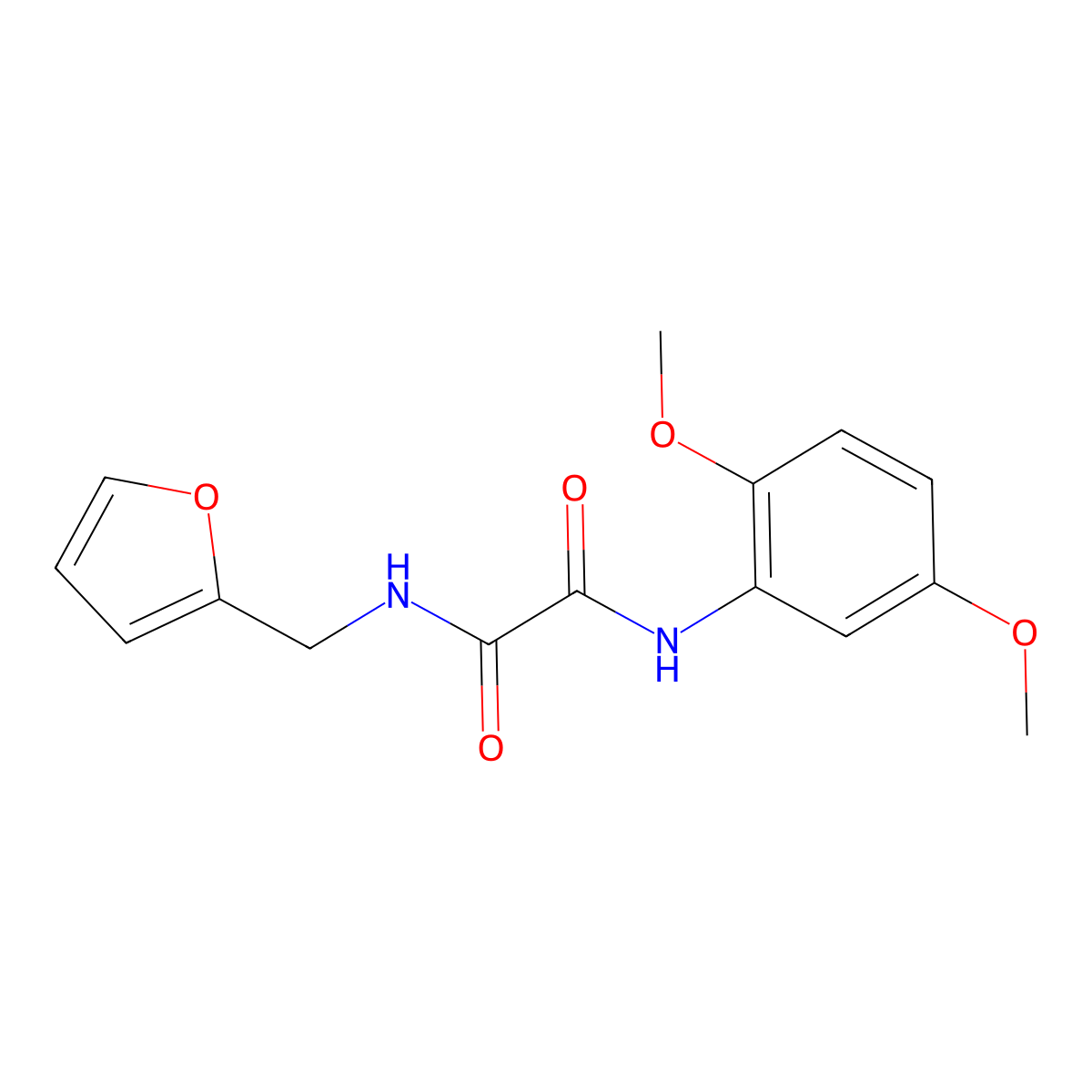 N-(2,5-dimethoxyphenyl)-N'-(furan-2-ylmethyl)ethanediamide molecular structure, CAS 331426-81-4