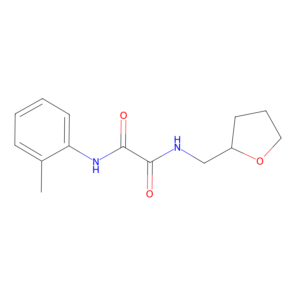 N'-(2-methylphenyl)-N-(oxolan-2-ylmethyl)oxamide molecular structure, CAS 331428-09-2