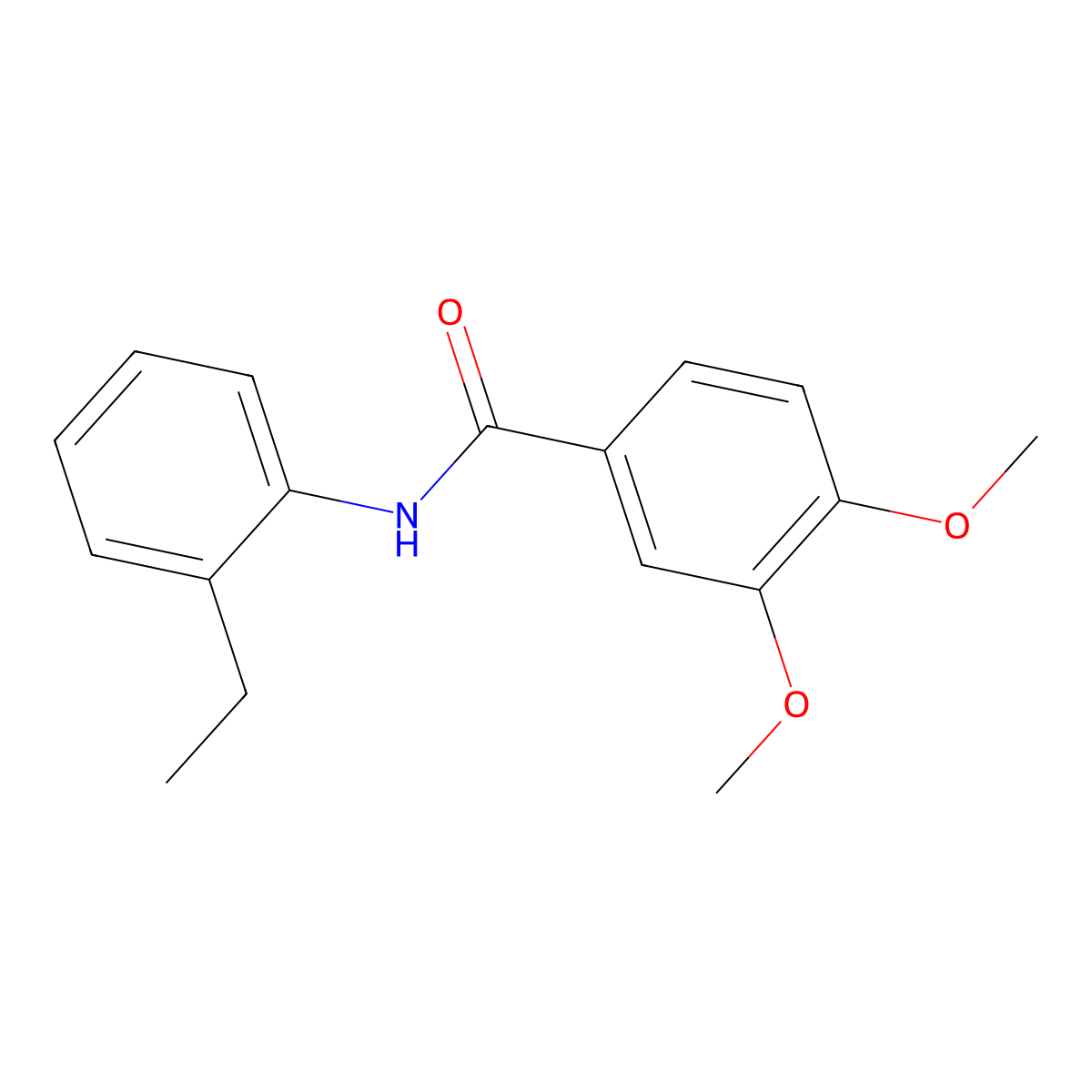 N-(2-ethylphenyl)-3,4-dimethoxybenzamide molecular structure, CAS 331429-85-7