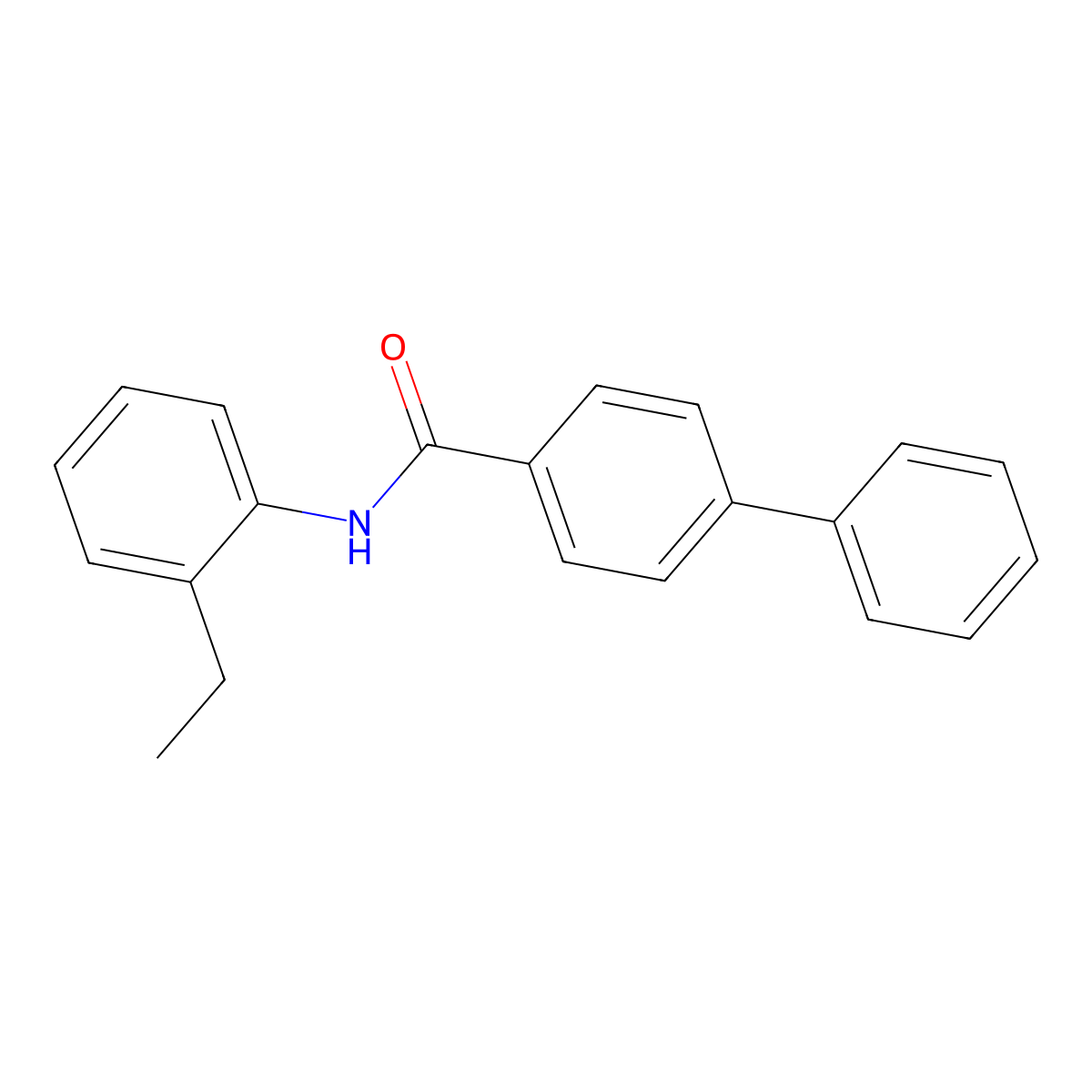 N-(2-ethylphenyl)[1,1'-biphenyl]-4-carboxamide molecular structure, CAS 331429-87-9