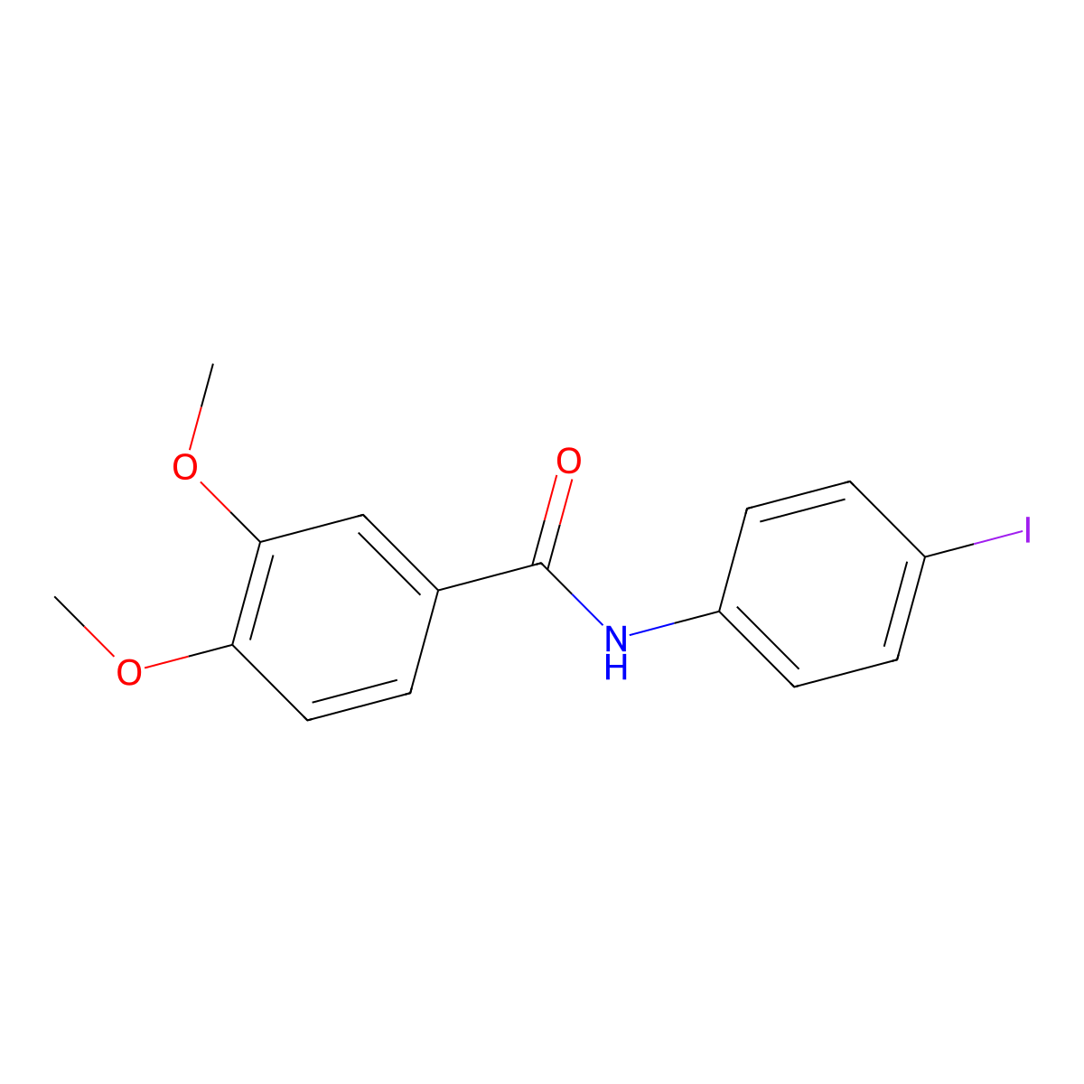 N-(4-iodophenyl)-3,4-dimethoxybenzamide molecular structure, CAS 331429-91-5