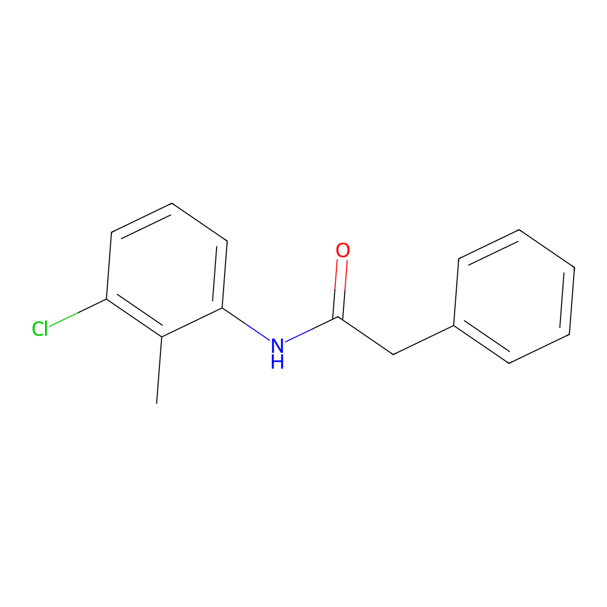 N-(3-chloro-2-methylphenyl)-2-phenylacetamide molecular structure, CAS 331429-98-2