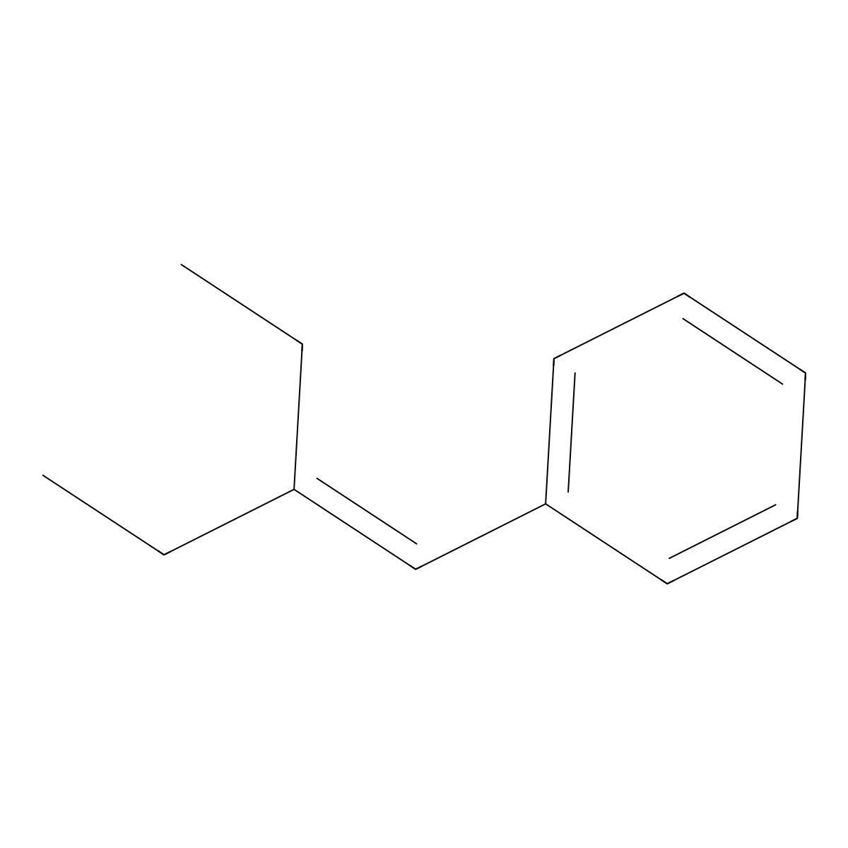 (2-Ethylbut-1-en-1-yl)benzene molecular structure, CAS 33143-15-6