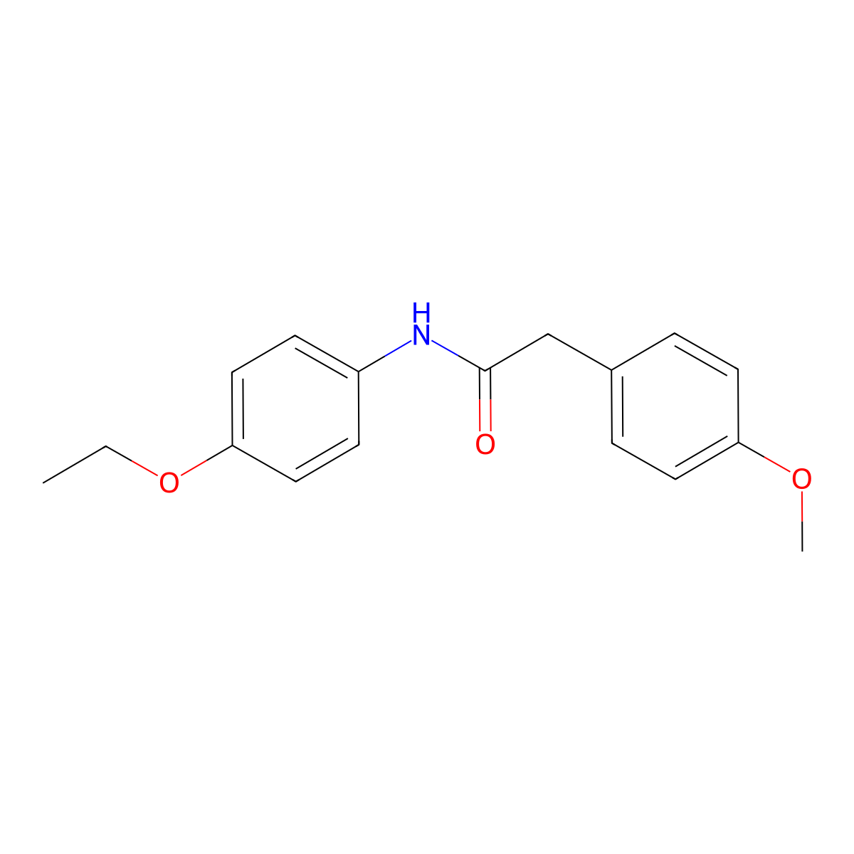 N-(4-ethoxyphenyl)-2-(4-methoxyphenyl)acetamide molecular structure, CAS 331430-01-4