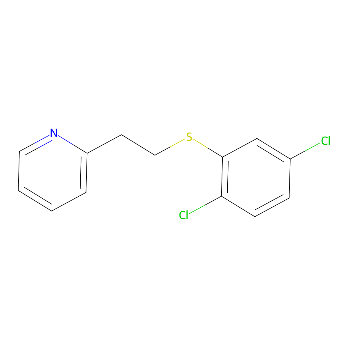 2-[2-(2,5-Dichlorophenyl)sulfanylethyl]pyridine molecular structure, CAS 331430-11-6