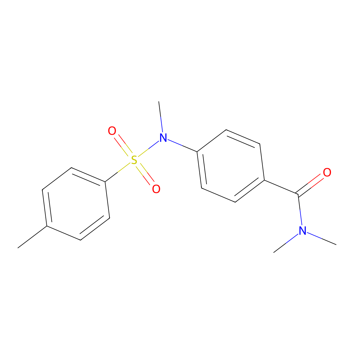 4-(N,4-dimethylphenylsulfonamido)-N,N-dimethylbenzamide molecular structure, CAS 331430-35-4
