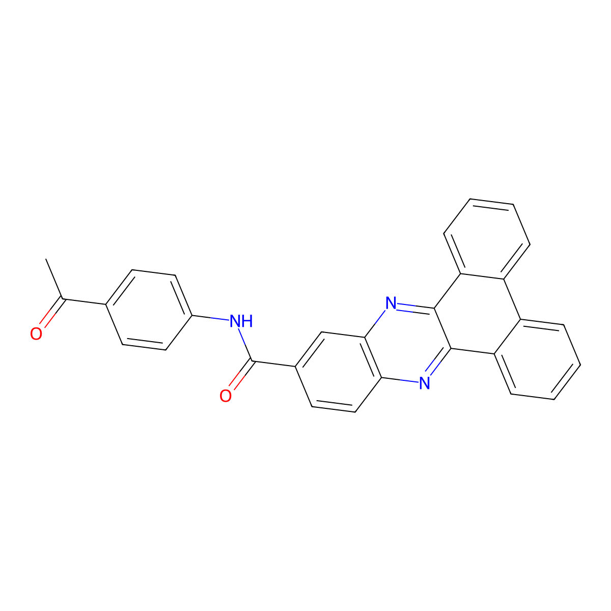 N-(4-acetylphenyl)phenanthro[9,10-b]quinoxaline-11-carboxamide molecular structure, CAS 331432-08-7