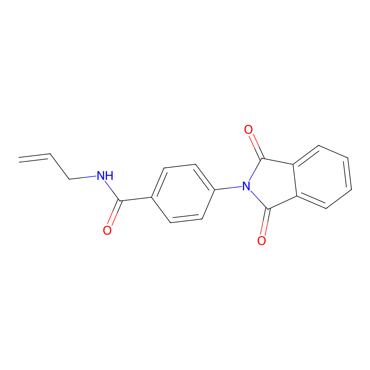 4-(1,3-dioxoisoindol-2-yl)-N-prop-2-enylbenzamide molecular structure, CAS 331432-17-8