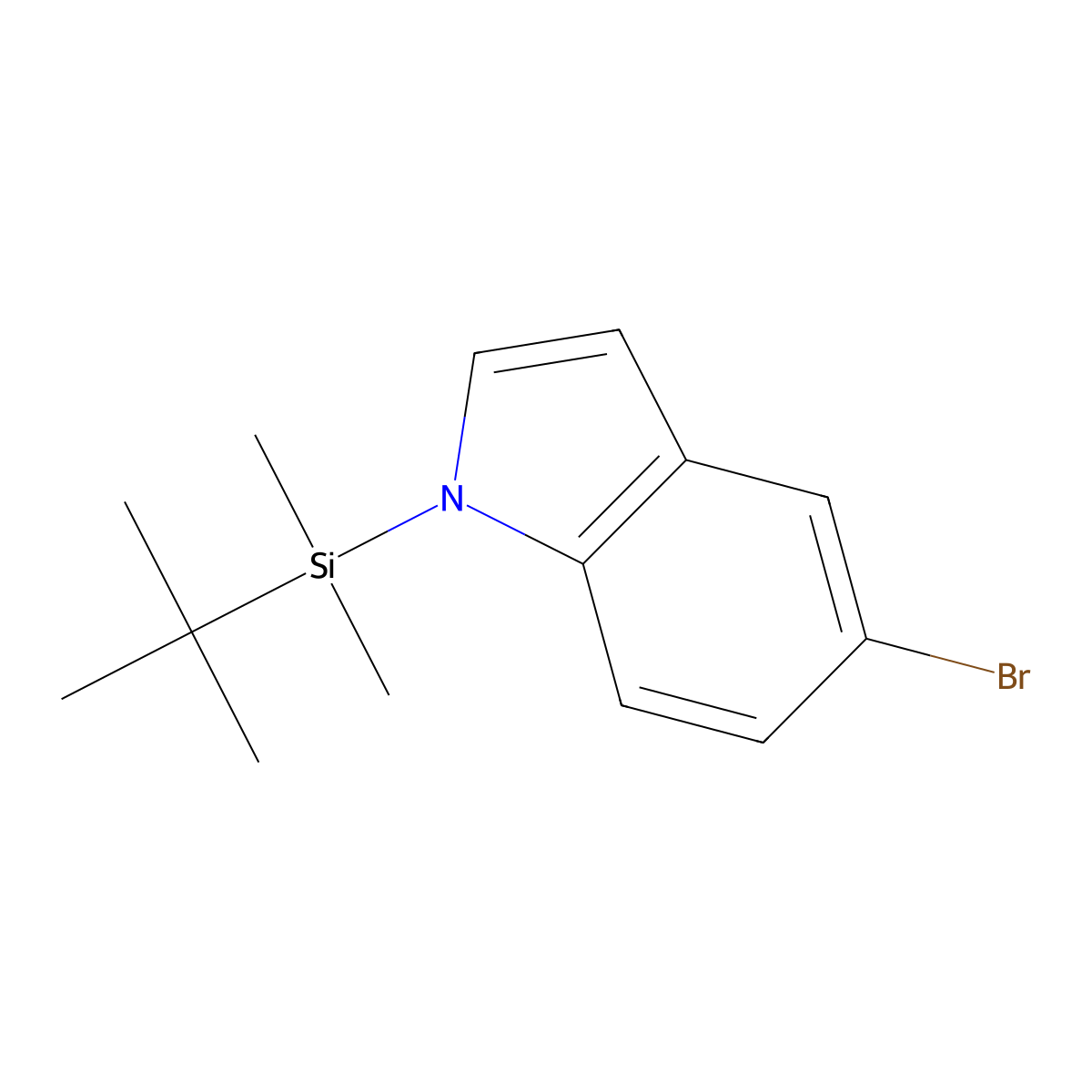 5-Bromo-1-(tert-butyldimethylsilyl)-1H-indole molecular structure, CAS 331432-91-8