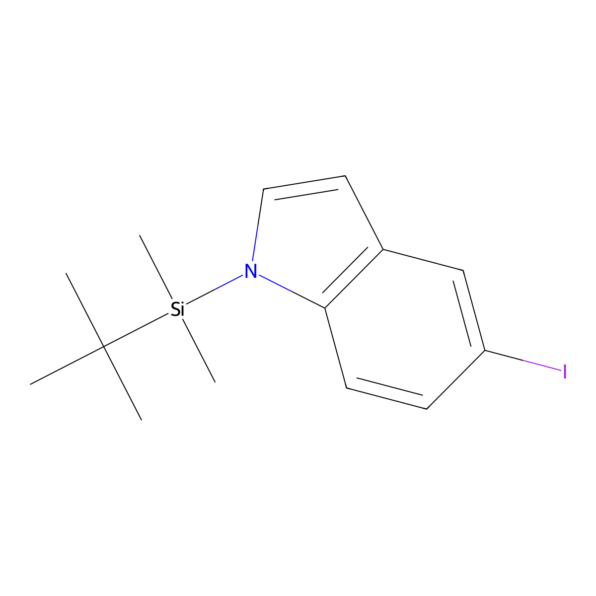 1-(tert-butyldimethylsilyl)-5-iodo-1H-indole molecular structure, CAS 331432-92-9