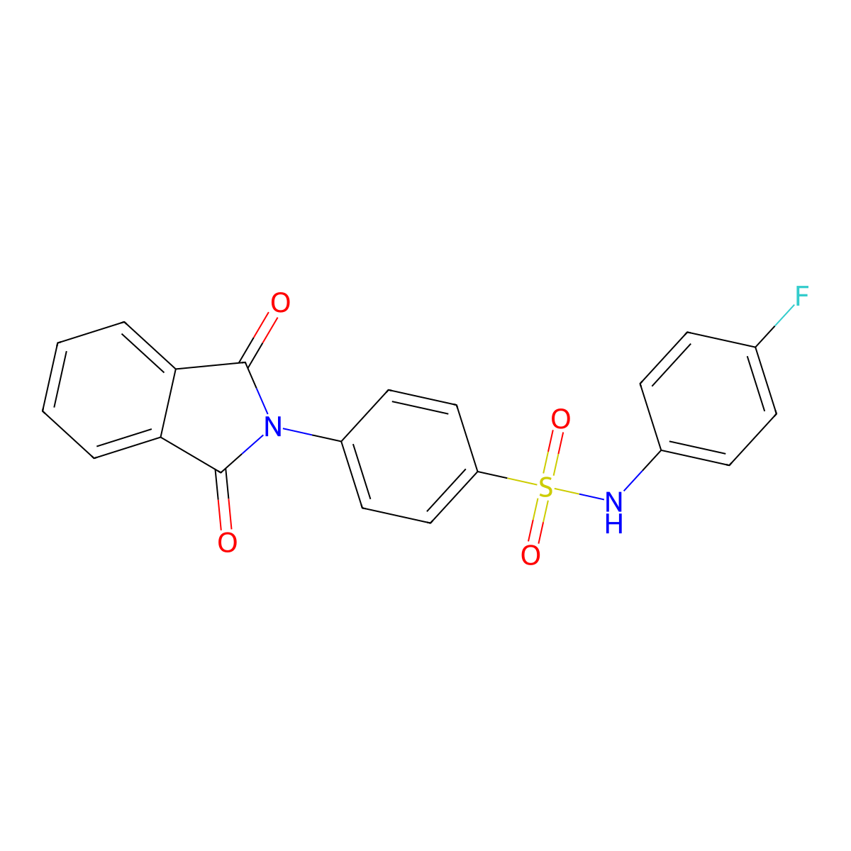 4-(1,3-dioxo-1,3-dihydro-2H-isoindol-2-yl)-N-(4-fluorophenyl)benzenesulfonamide molecular structure, CAS 331433-69-3
