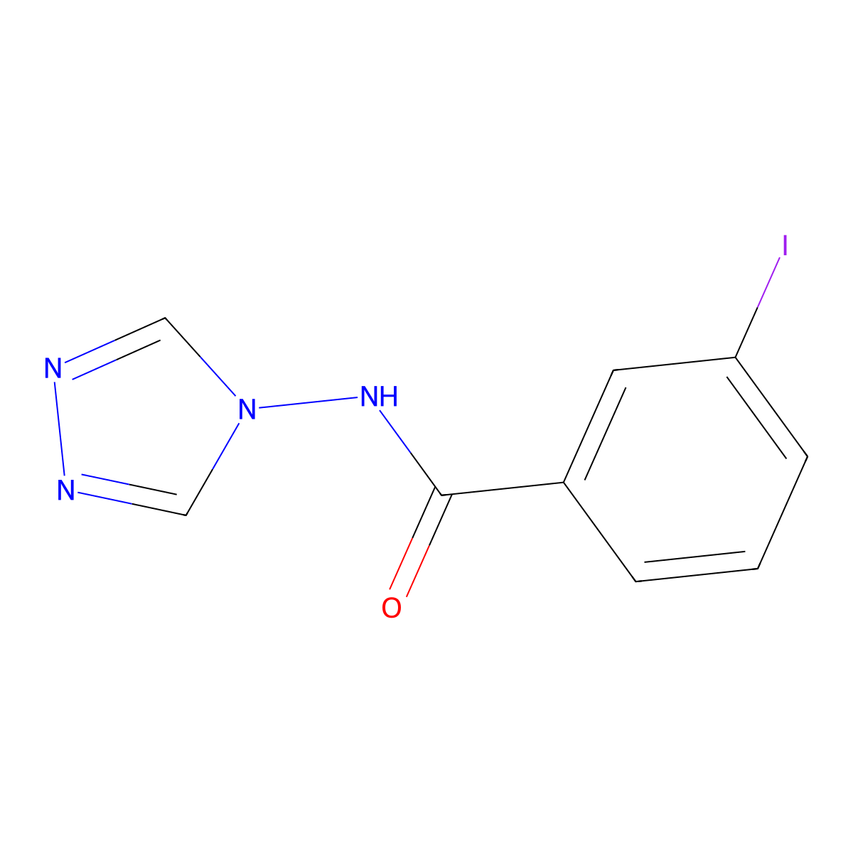 3-iodo-N-(1,2,4-triazol-4-yl)benzamide molecular structure, CAS 331434-07-2