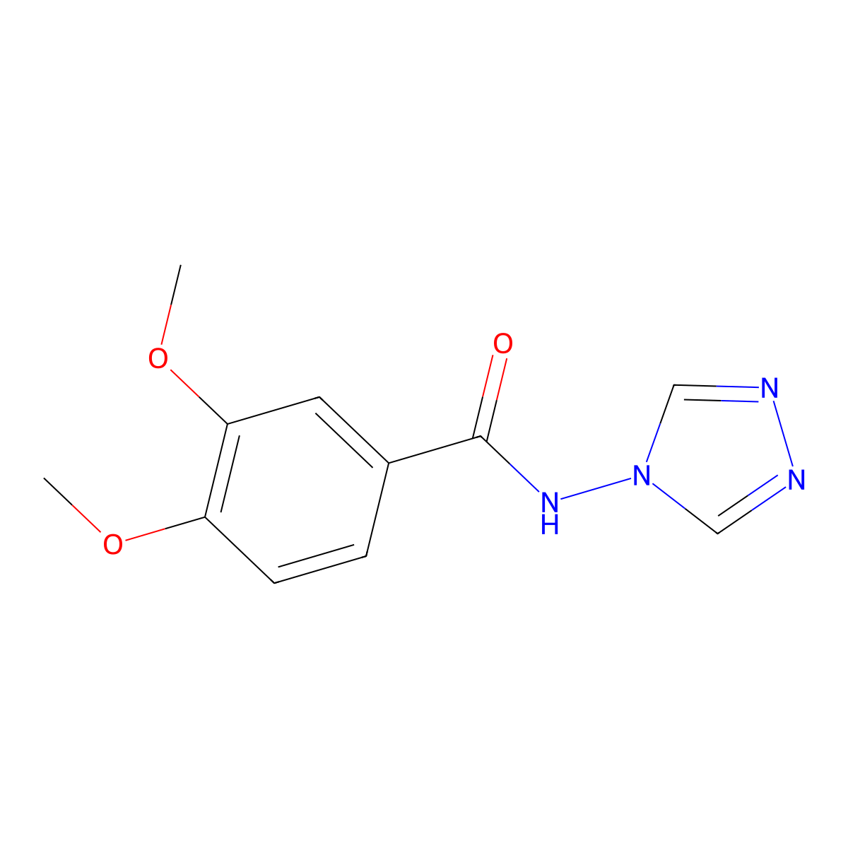 3,4-dimethoxy-N-(4H-1,2,4-triazol-4-yl)benzamide molecular structure, CAS 331434-09-4