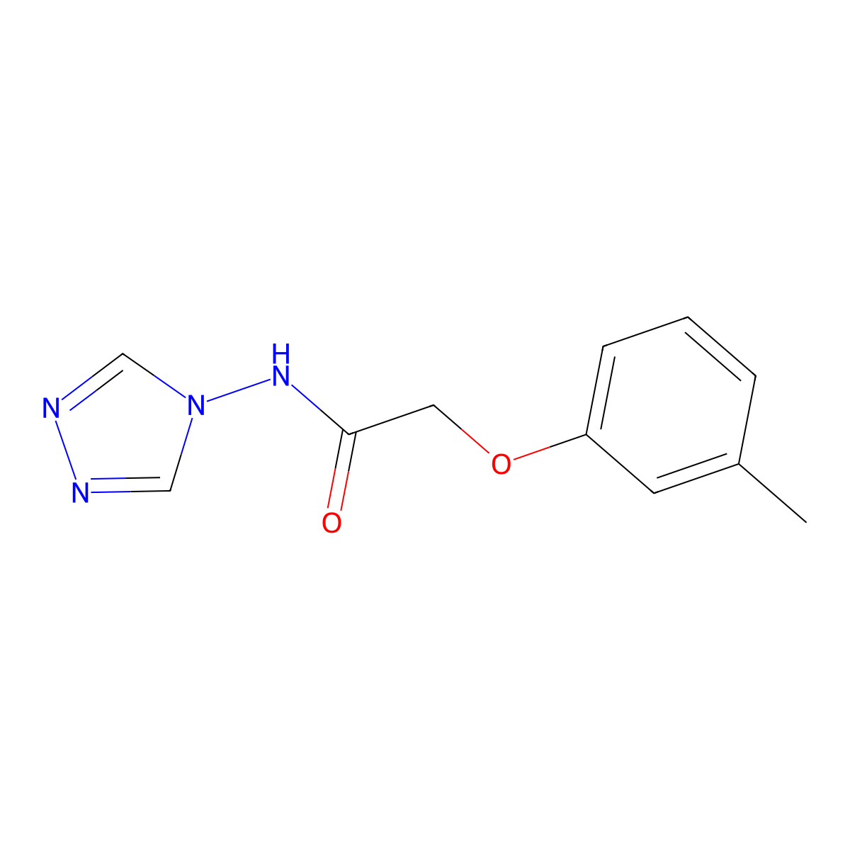 2-(3-methylphenoxy)-N-(1,2,4-triazol-4-yl)acetamide molecular structure, CAS 331434-16-3