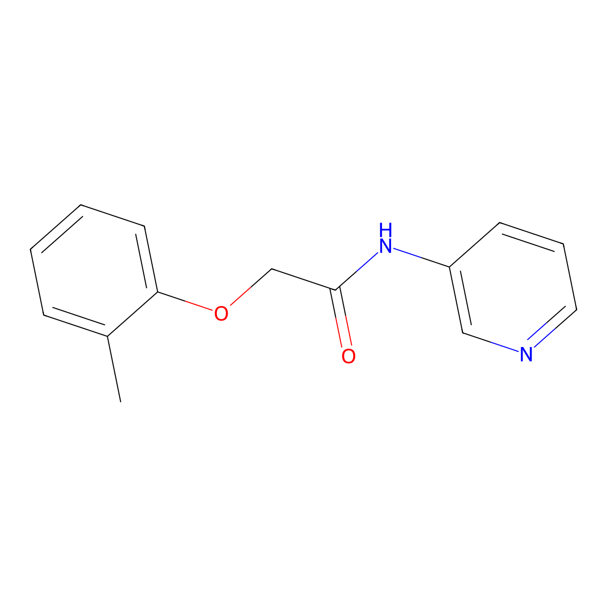 2-(2-methylphenoxy)-N-pyridin-3-ylacetamide molecular structure, CAS 331434-43-6