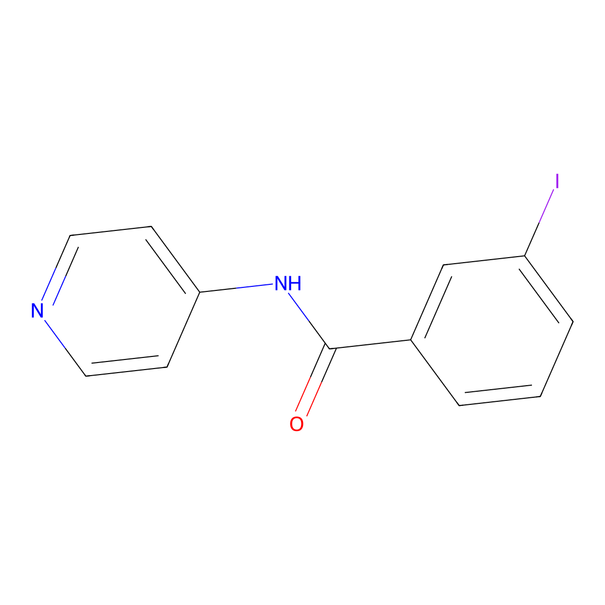 3-iodo-N-(pyridin-4-yl)benzamide molecular structure, CAS 331434-48-1