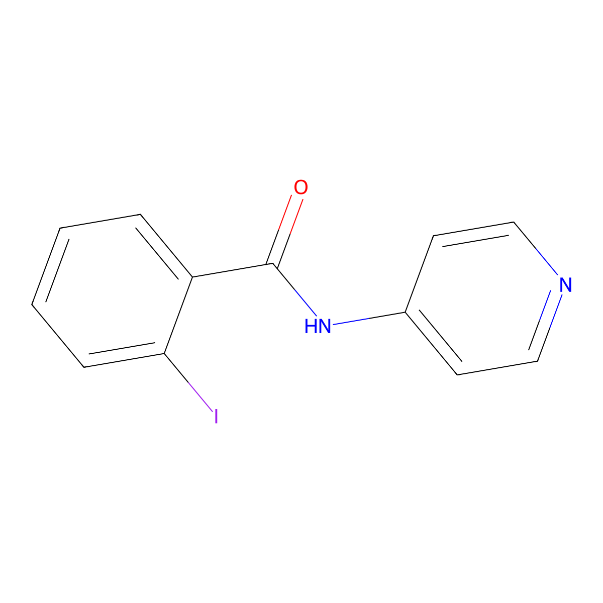 2-iodo-N-(pyridin-4-yl)benzamide molecular structure, CAS 331434-50-5