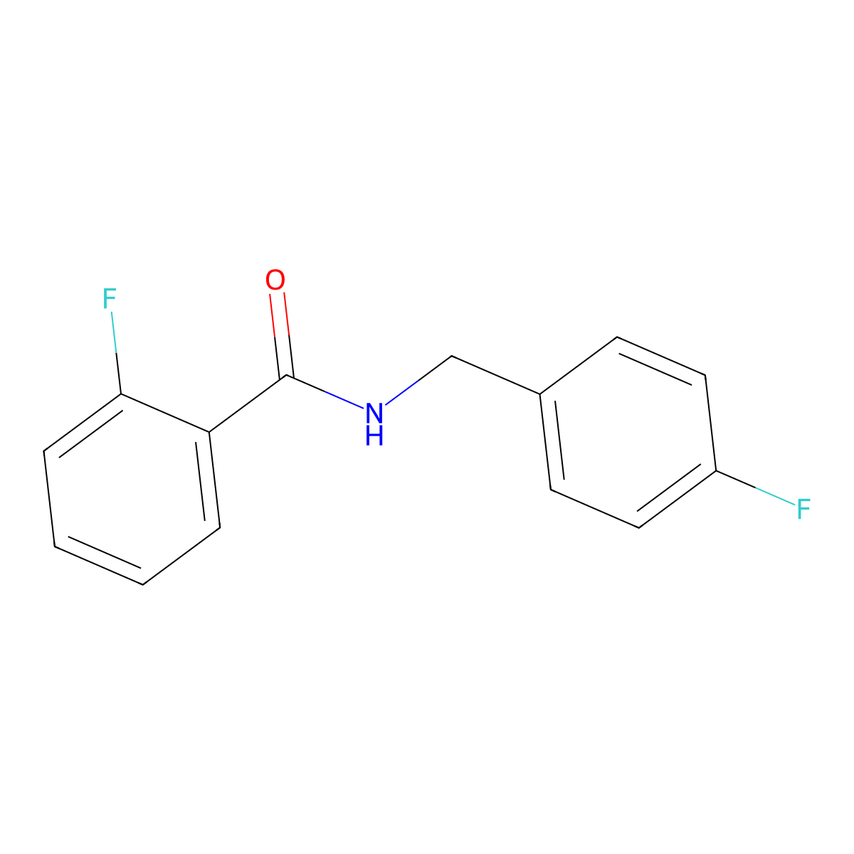 2-fluoro-N-(4-fluorobenzyl)benzamide molecular structure, CAS 331434-64-1