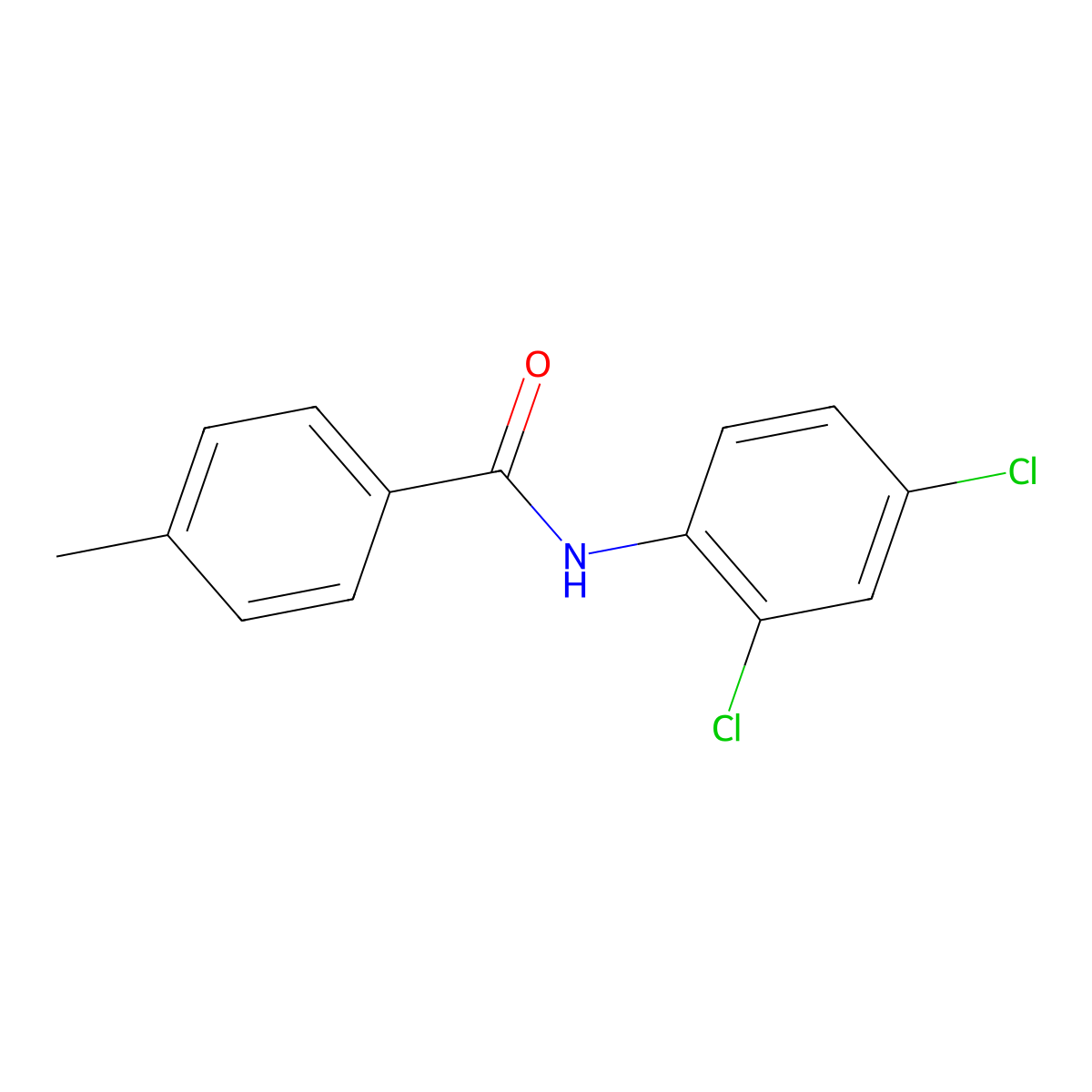N-(2,4-dichlorophenyl)-4-methylbenzamide molecular structure, CAS 331435-42-8