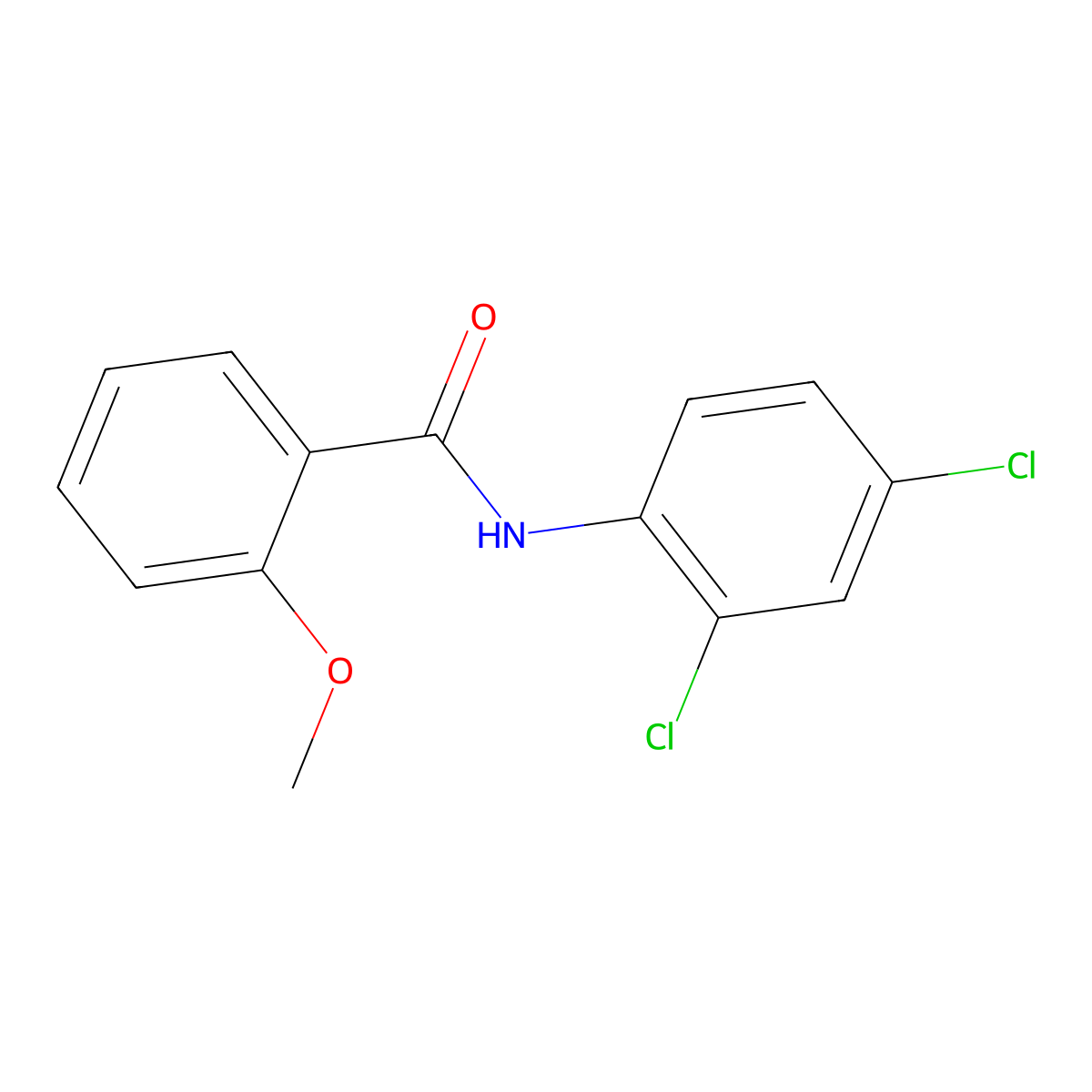 N-(2,4-dichlorophenyl)-2-methoxybenzamide molecular structure, CAS 331435-43-9