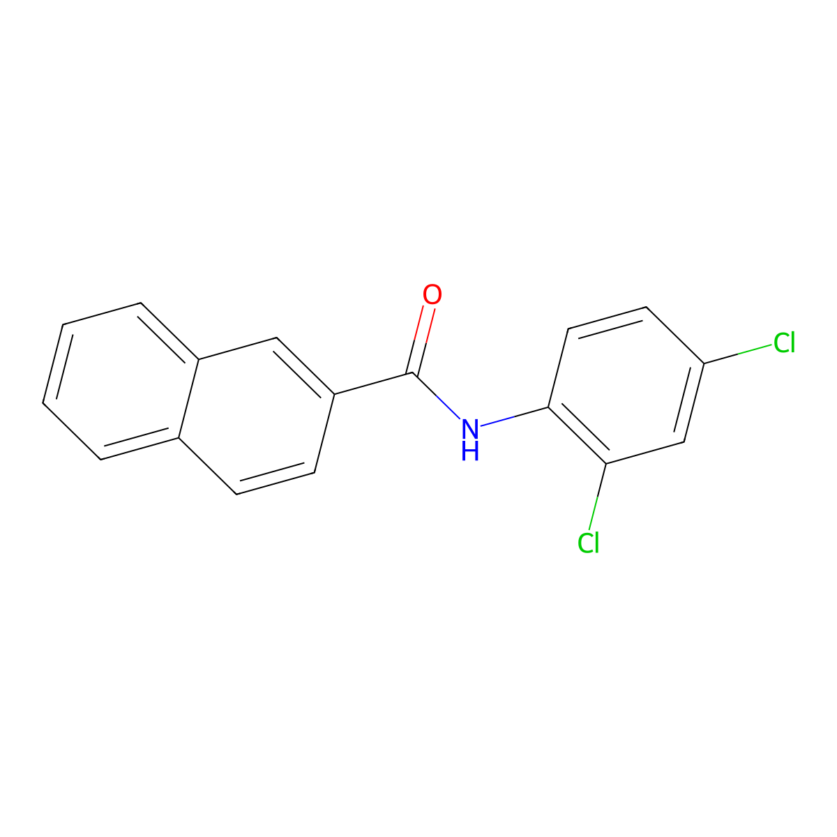 N-(2,4-dichlorophenyl)naphthalene-2-carboxamide molecular structure, CAS 331435-44-0