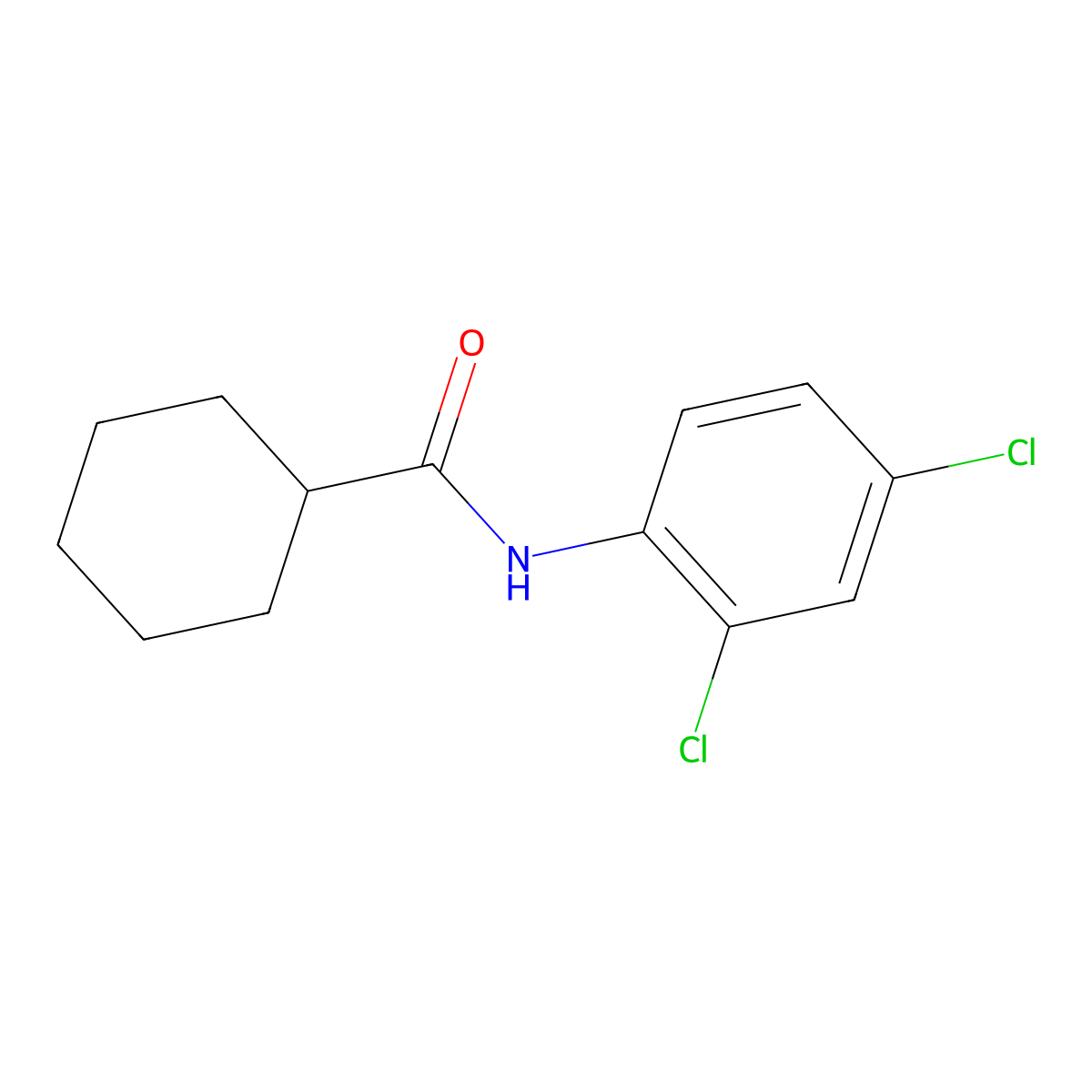 N-(2,4-dichlorophenyl)cyclohexanecarboxamide molecular structure, CAS 331435-45-1