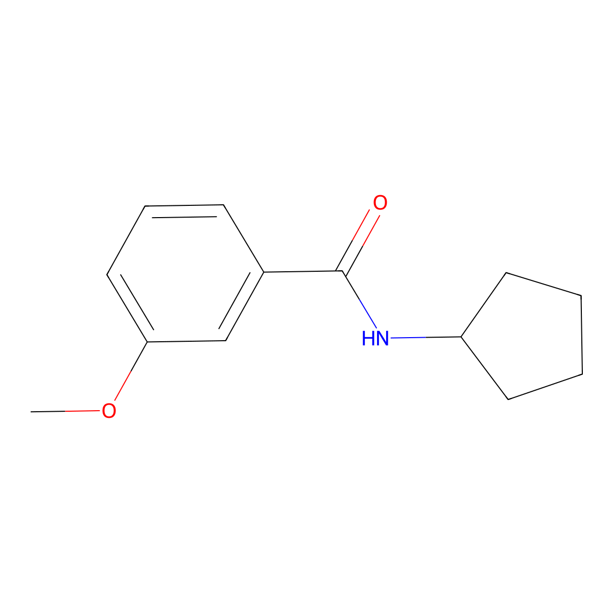 N-cyclopentyl-3-methoxybenzamide molecular structure, CAS 331435-52-0
