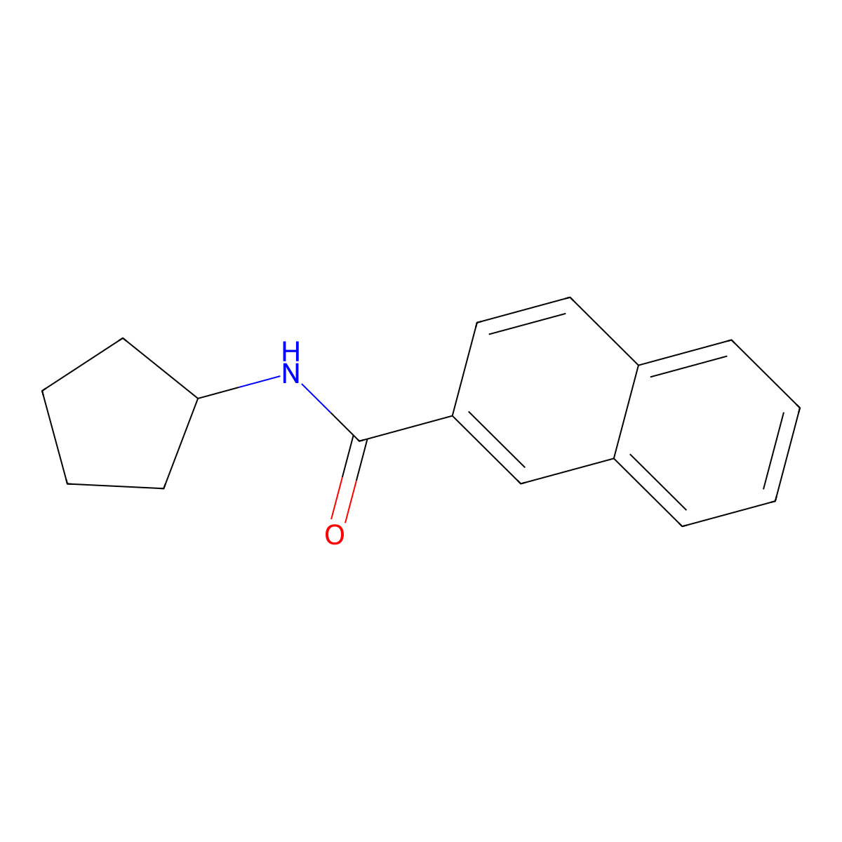 N-cyclopentylnaphthalene-2-carboxamide molecular structure, CAS 331435-54-2