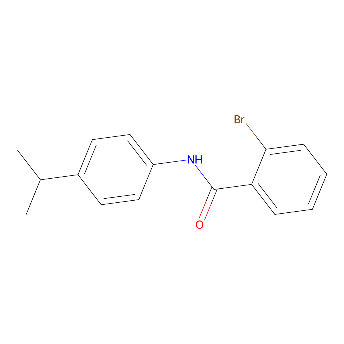 2-bromo-N-(4-propan-2-ylphenyl)benzamide molecular structure, CAS 331435-58-6