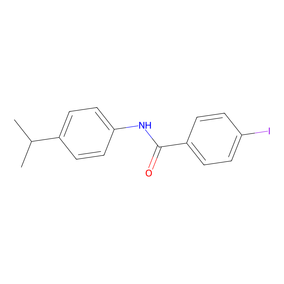 4-iodo-N-(4-isopropylphenyl)benzamide molecular structure, CAS 331435-59-7