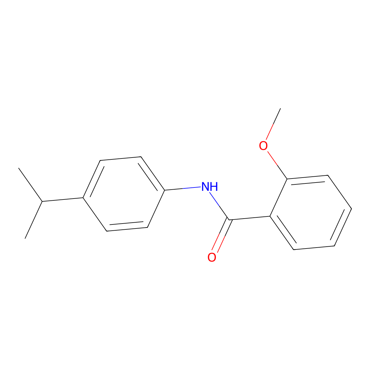 2-methoxy-N-(4-propan-2-ylphenyl)benzamide molecular structure, CAS 331435-60-0
