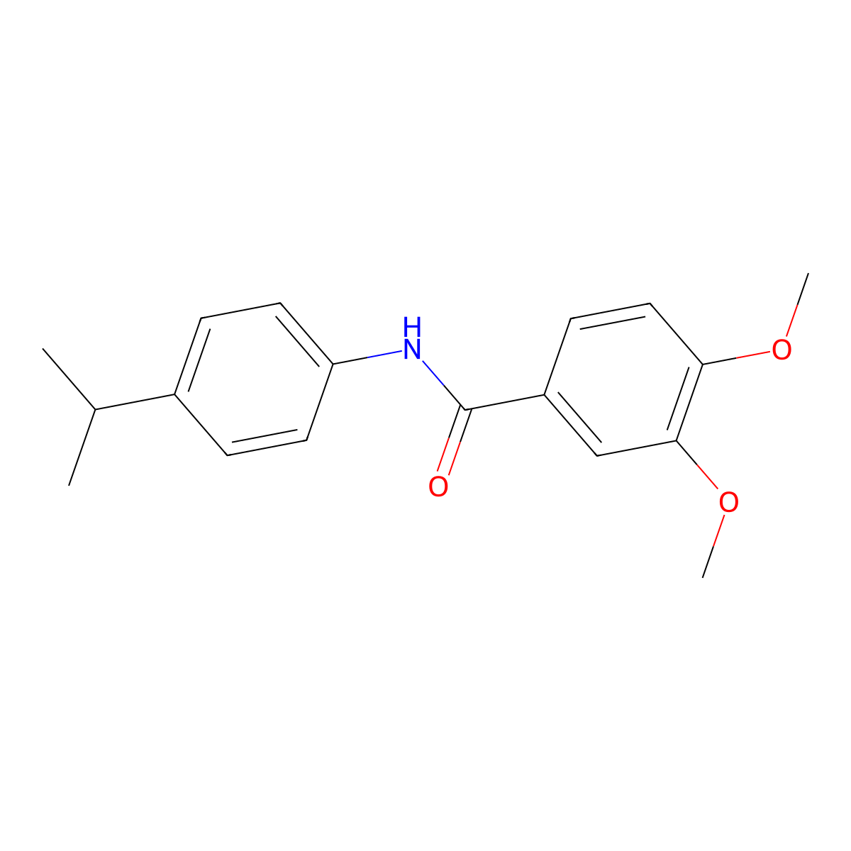3,4-dimethoxy-N-(4-propan-2-ylphenyl)benzamide molecular structure, CAS 331435-62-2