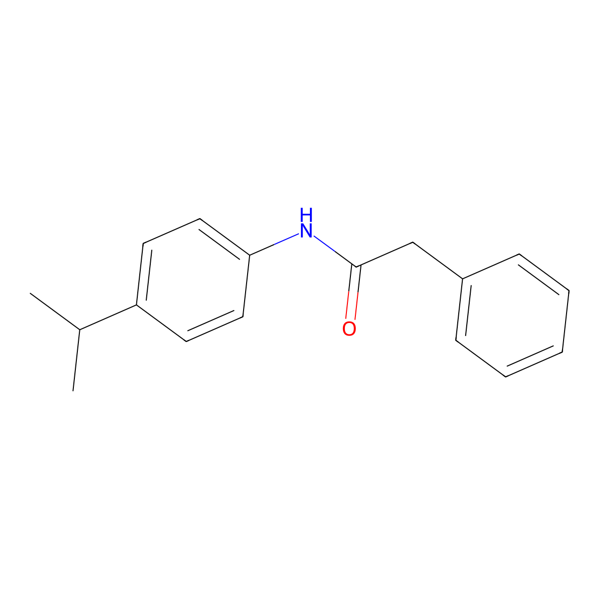 2-phenyl-N-(4-propan-2-ylphenyl)acetamide molecular structure, CAS 331435-67-7