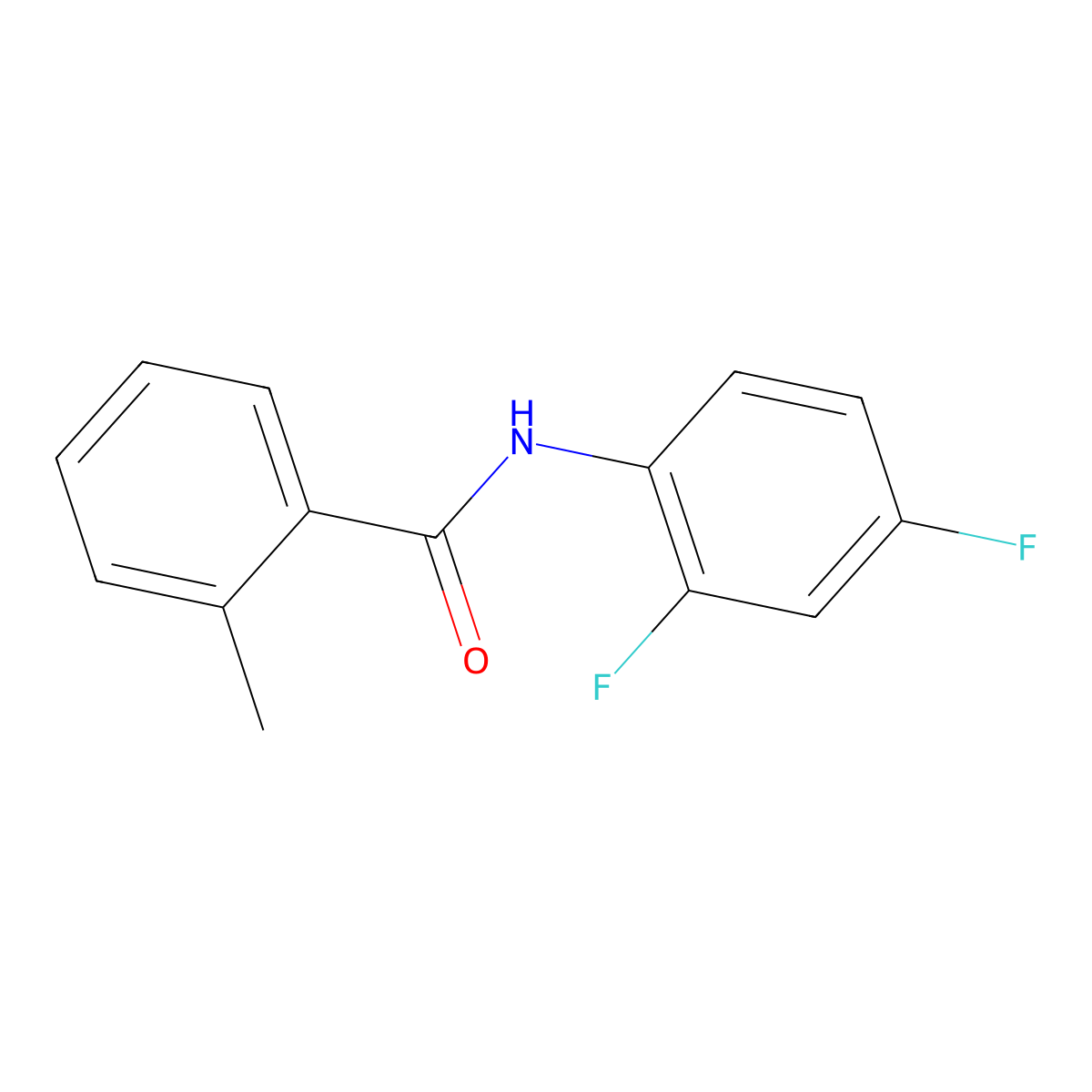 N-(2,4-difluorophenyl)-2-methylbenzamide molecular structure, CAS 331435-70-2