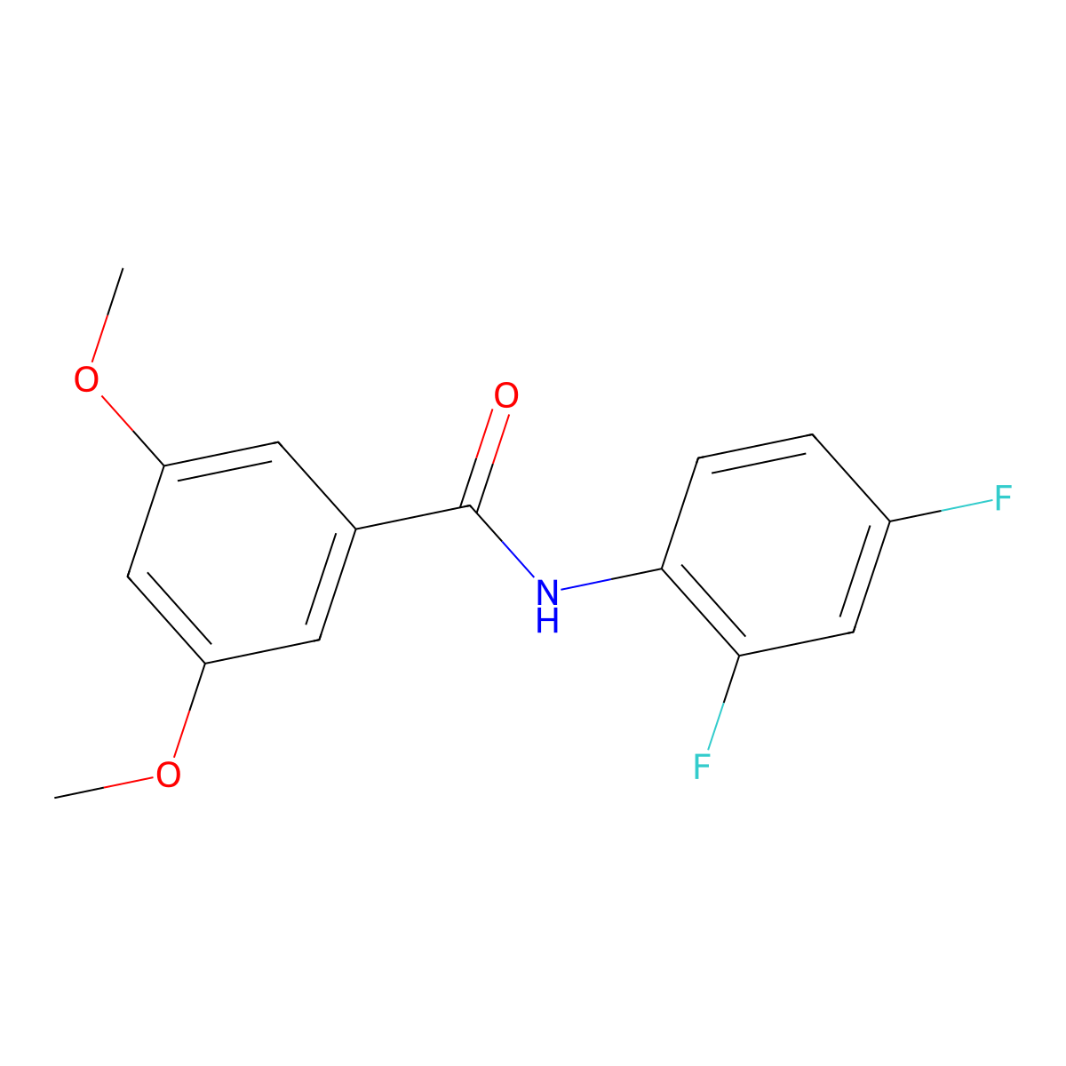 N-(2,4-difluorophenyl)-3,5-dimethoxybenzamide molecular structure, CAS 331435-77-9