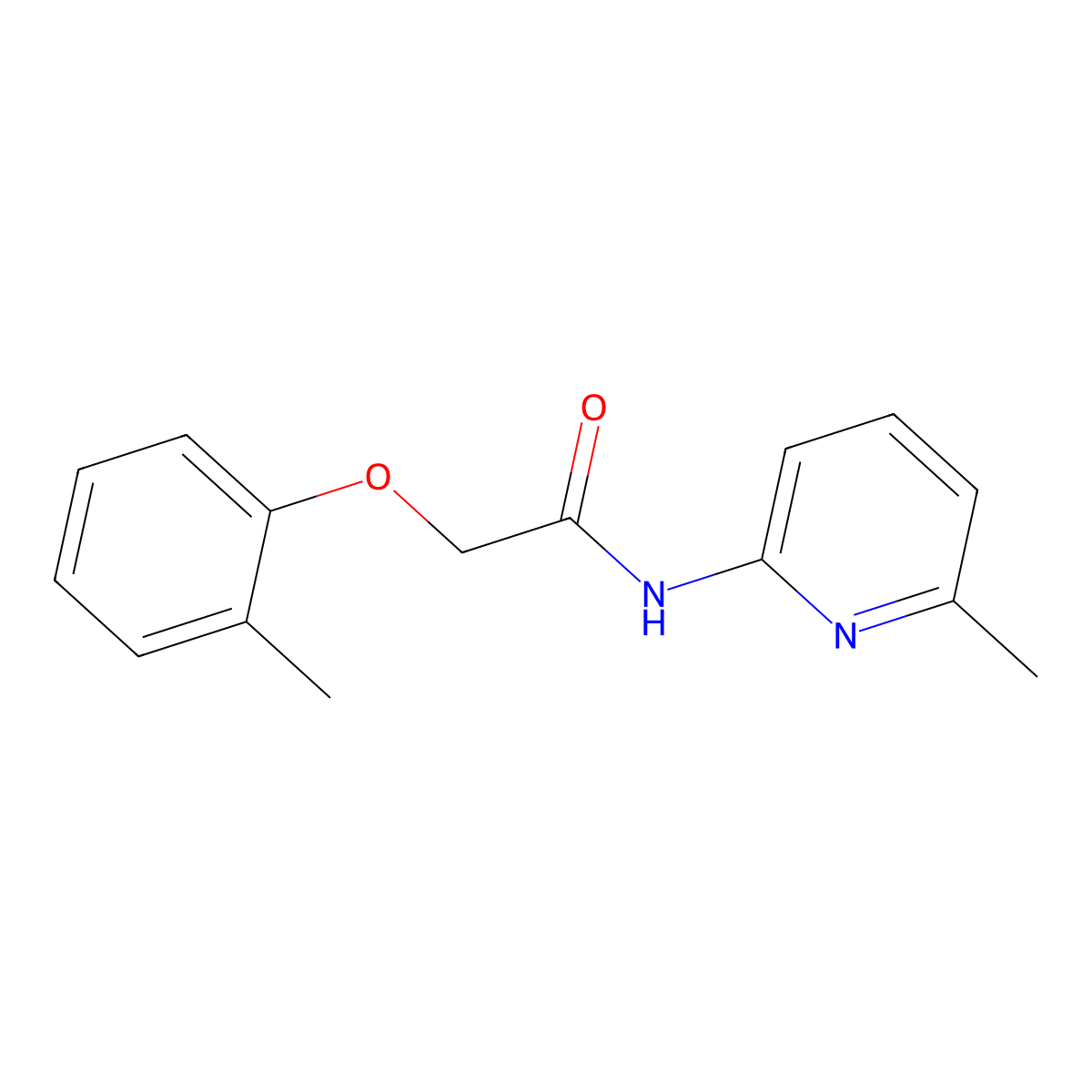 2-(2-methylphenoxy)-N-(6-methylpyridin-2-yl)acetamide molecular structure, CAS 331435-89-3