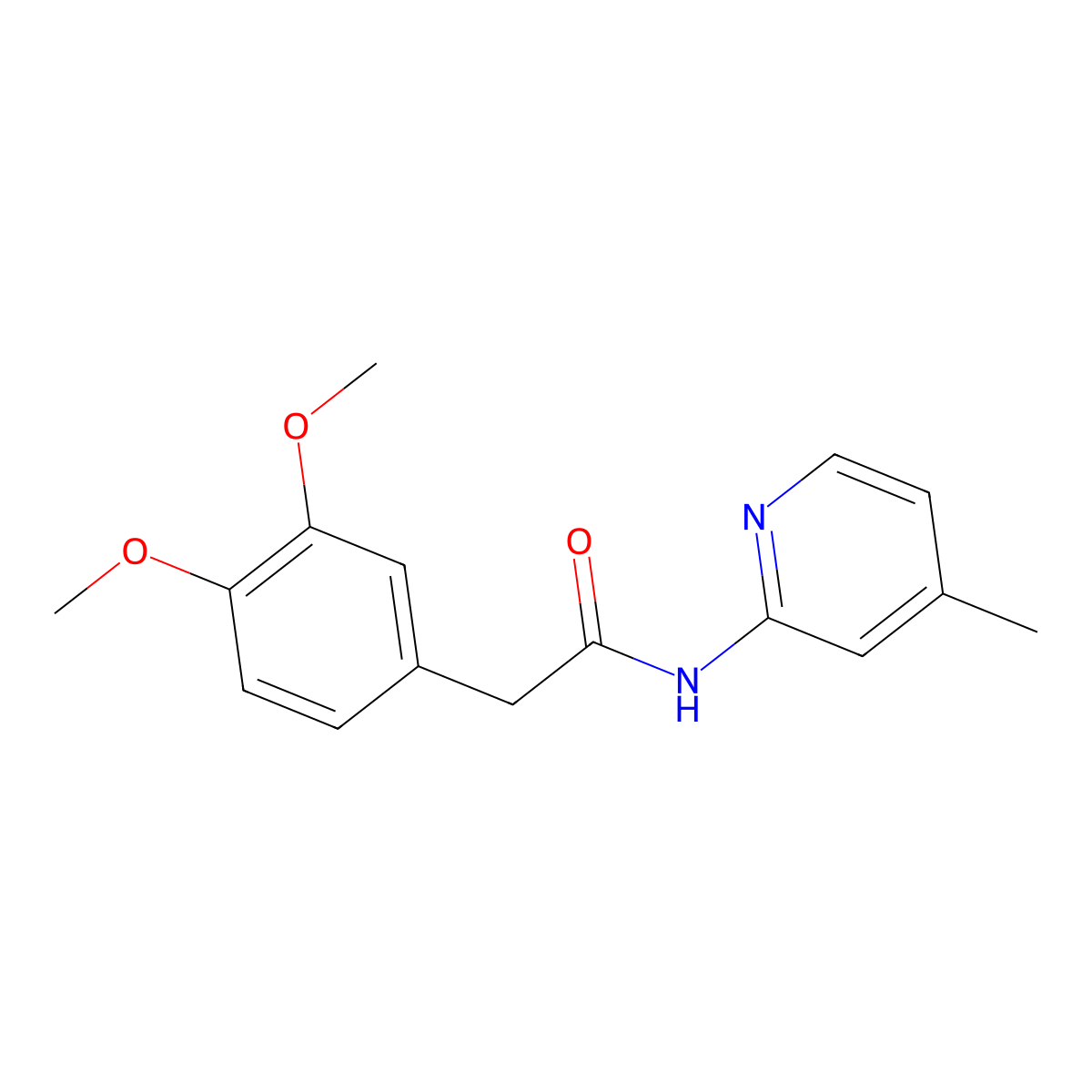 2-(3,4-dimethoxyphenyl)-N-(4-methyl-2-pyridinyl)acetamide molecular structure, CAS 331435-97-3