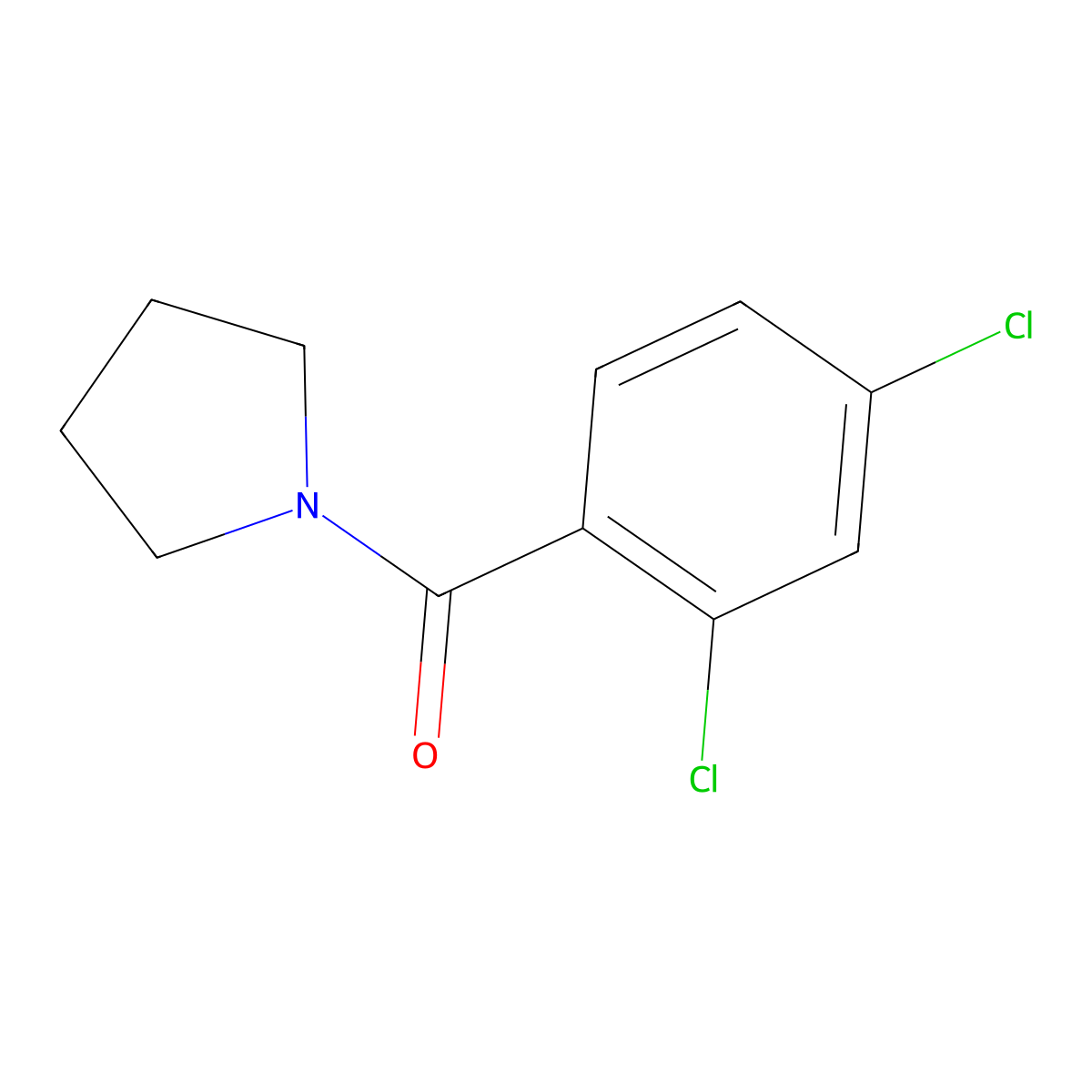1-[(2,4-Dichlorophenyl)carbonyl]pyrrolidine molecular structure, CAS 331436-00-1