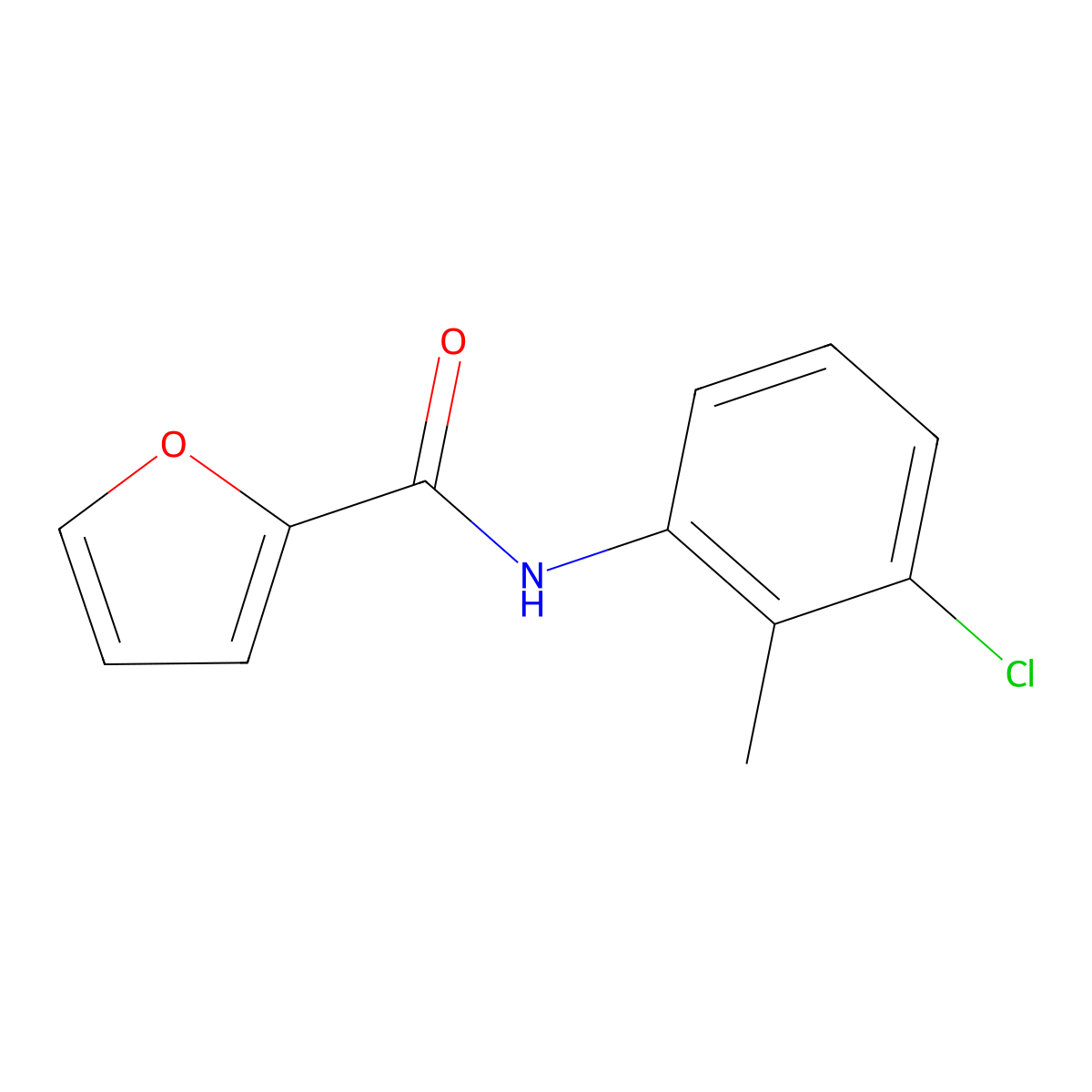 N-(3-chloro-2-methylphenyl)furan-2-carboxamide molecular structure, CAS 331436-14-7