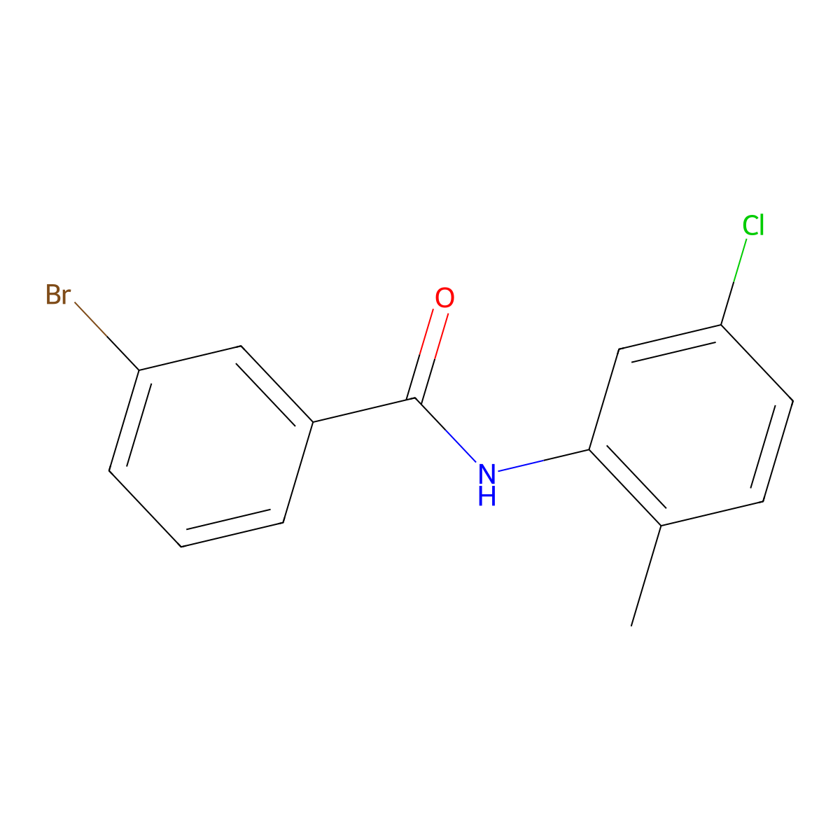3-bromo-N-(5-chloro-2-methylphenyl)benzamide molecular structure, CAS 331436-18-1
