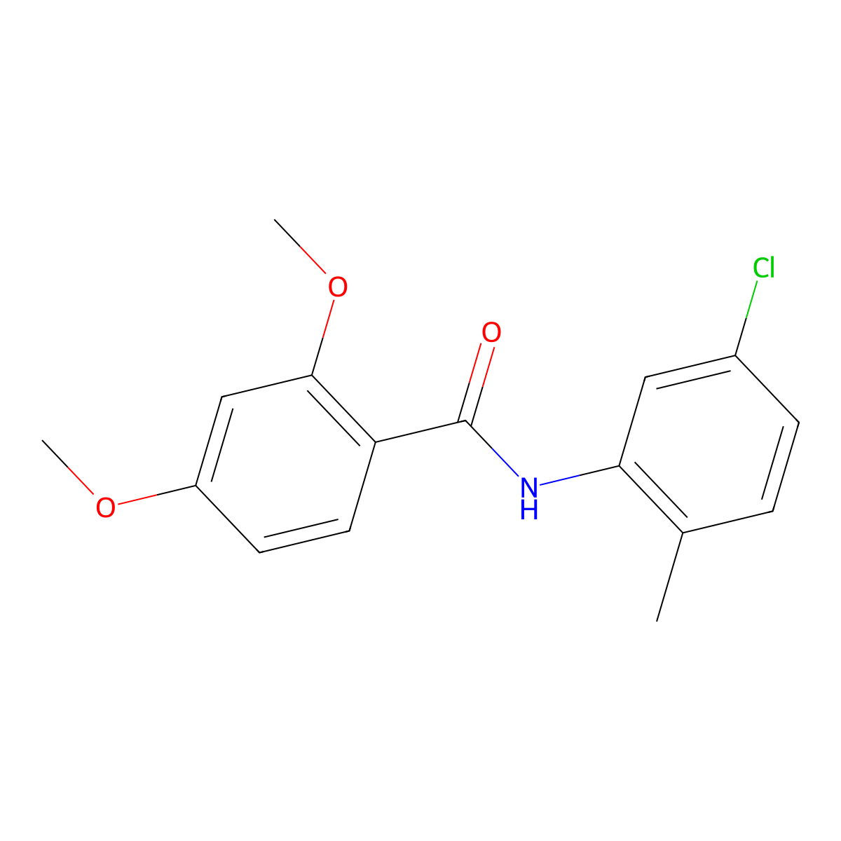N-(5-chloro-2-methylphenyl)-2,4-dimethoxybenzamide molecular structure, CAS 331436-21-6