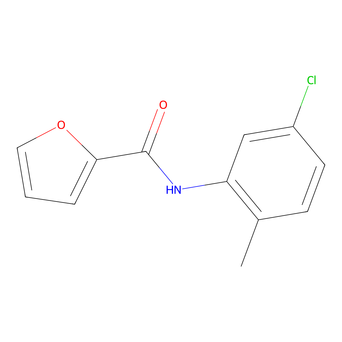 N-(5-chloro-2-methylphenyl)furan-2-carboxamide molecular structure, CAS 331436-23-8