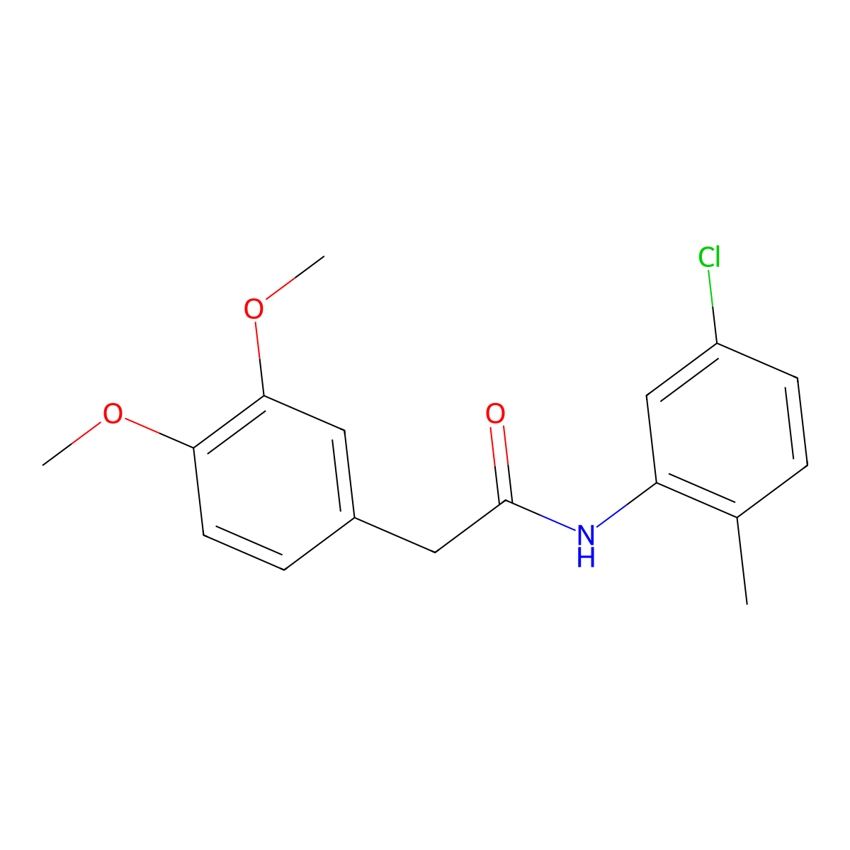 N-(5-chloro-2-methylphenyl)-2-(3,4-dimethoxyphenyl)acetamide molecular structure, CAS 331436-26-1