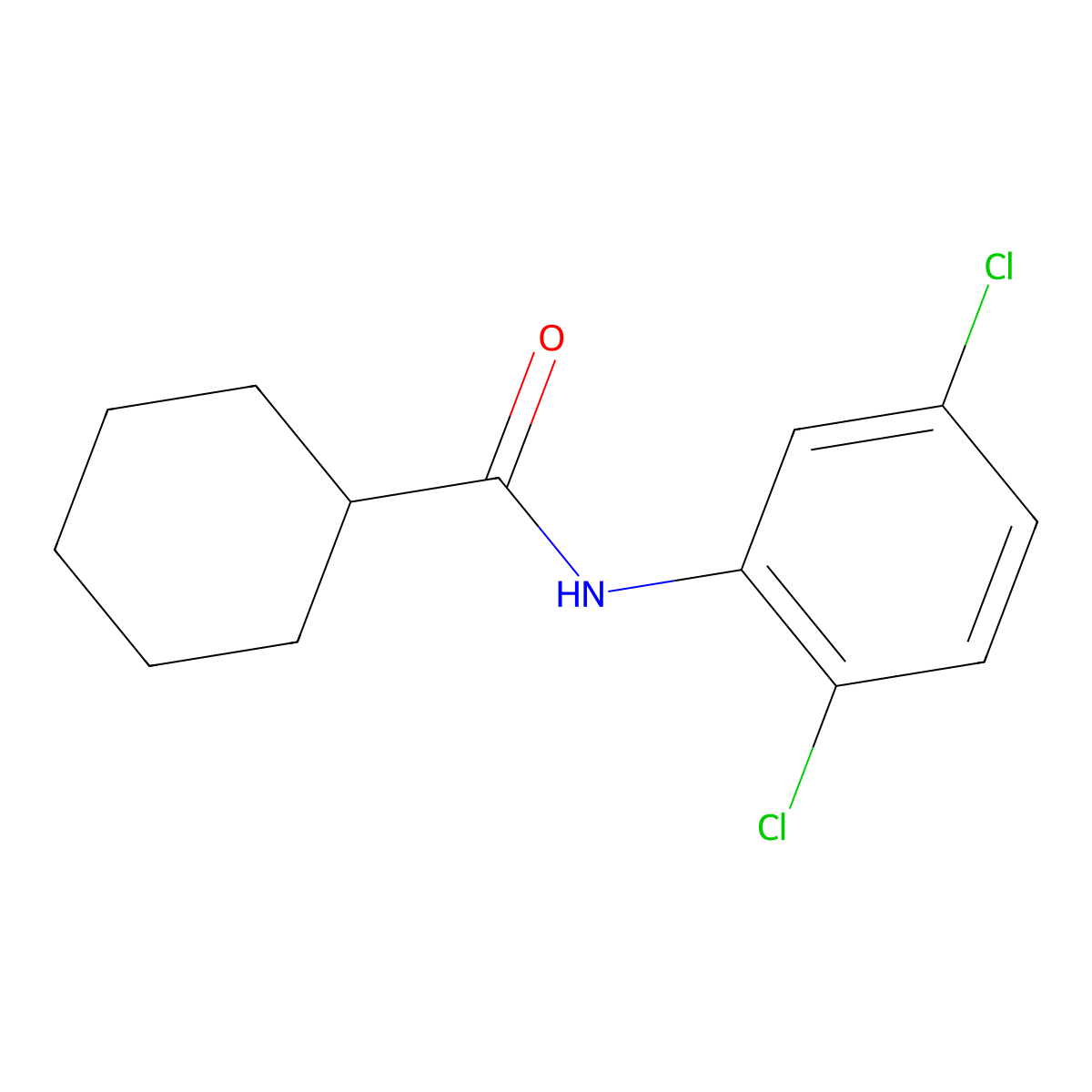 N-(2,5-Dichlorophenyl)cyclohexanecarboxamide molecular structure, CAS 331436-29-4