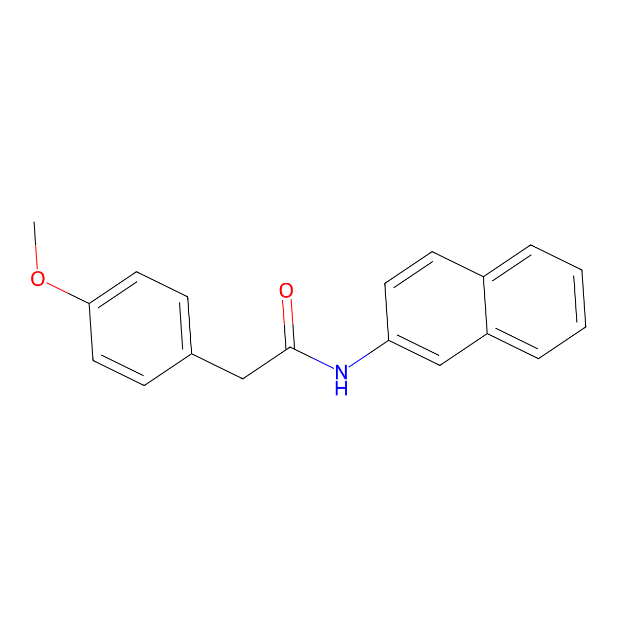 2-(4-methoxyphenyl)-N-naphthalen-2-ylacetamide molecular structure, CAS 331436-35-2